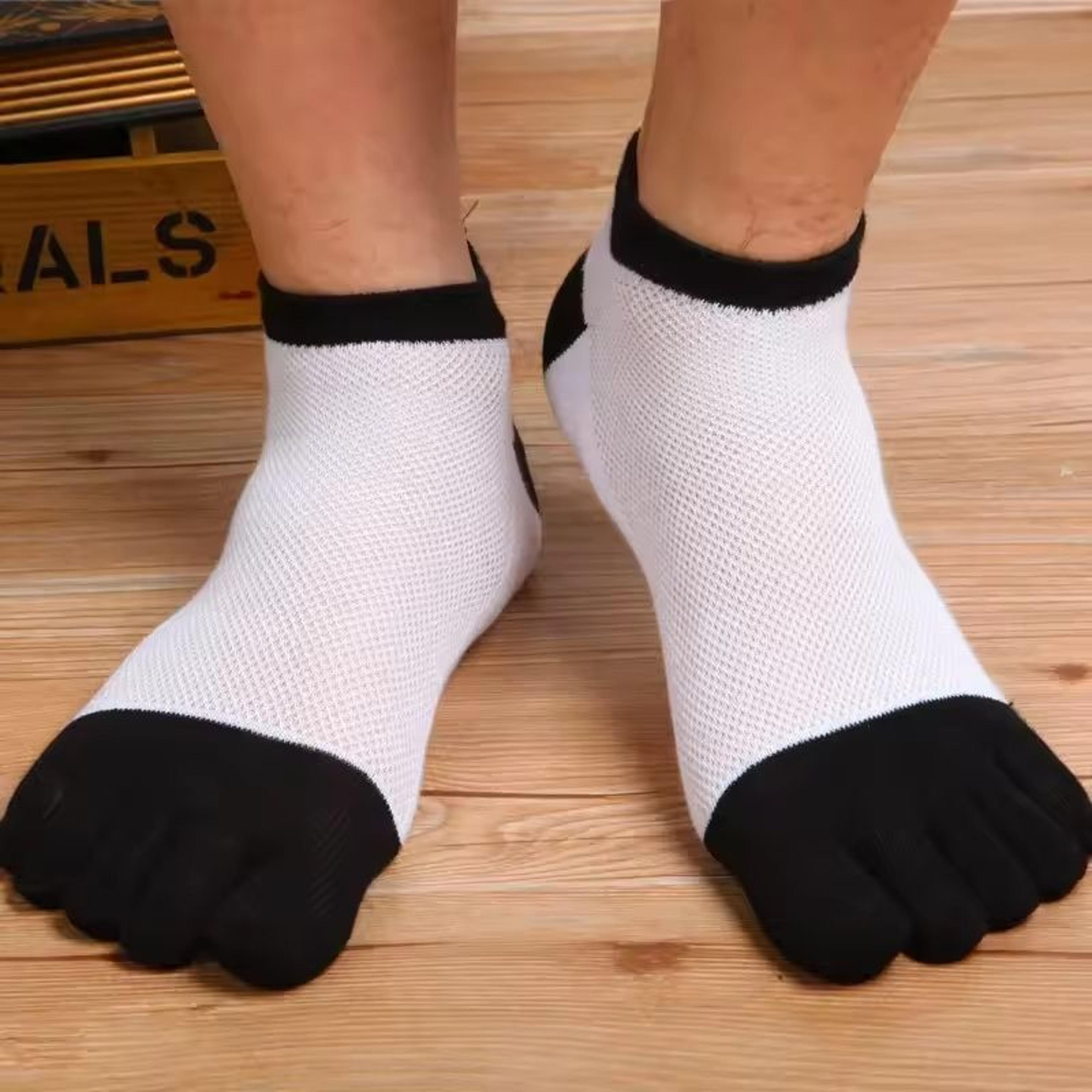 Breathable Five Toe Cotton Sports Socks For Men Moisture Wicking Athletic Socks 13