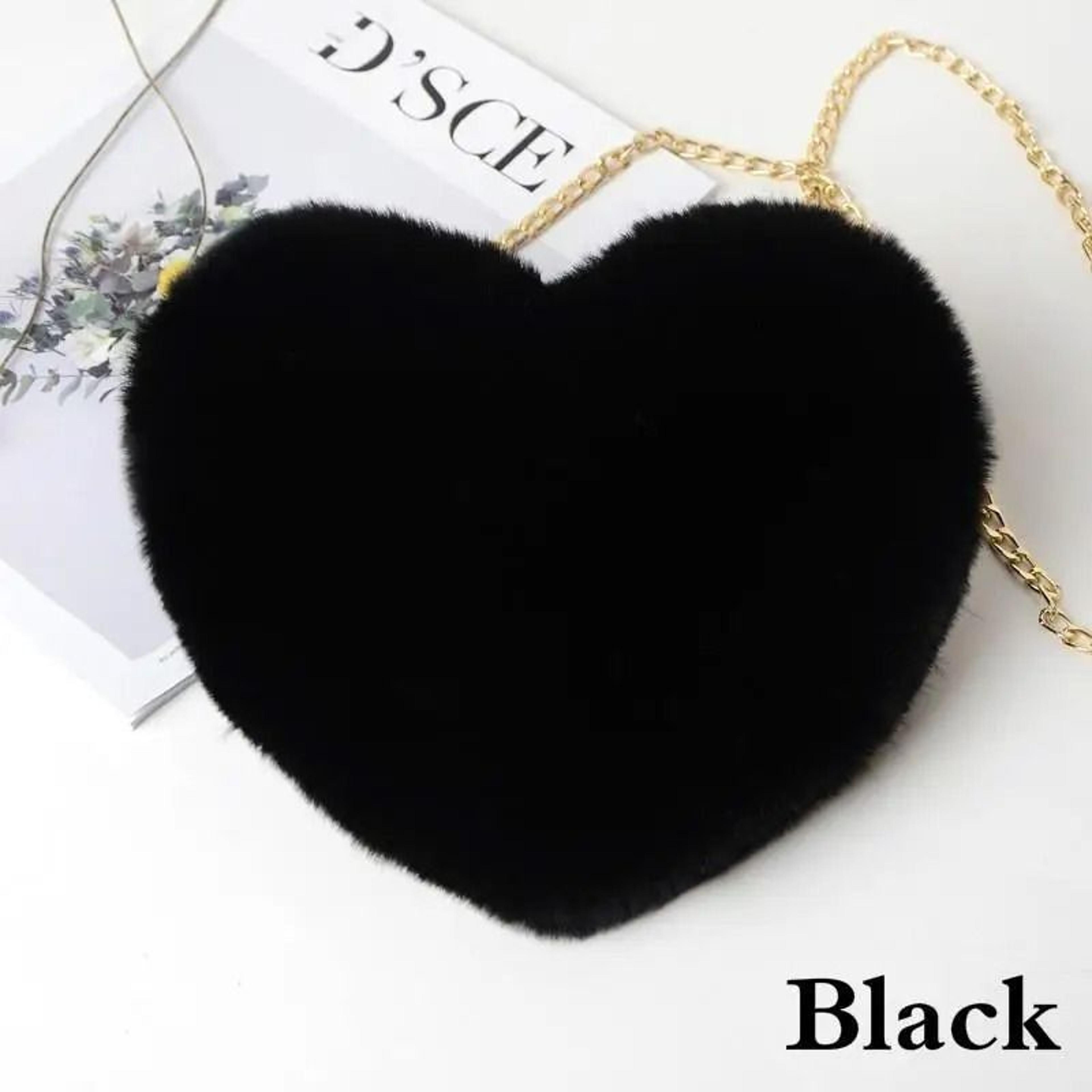 Faux Fur HeartShaped Crossbody Bag 7