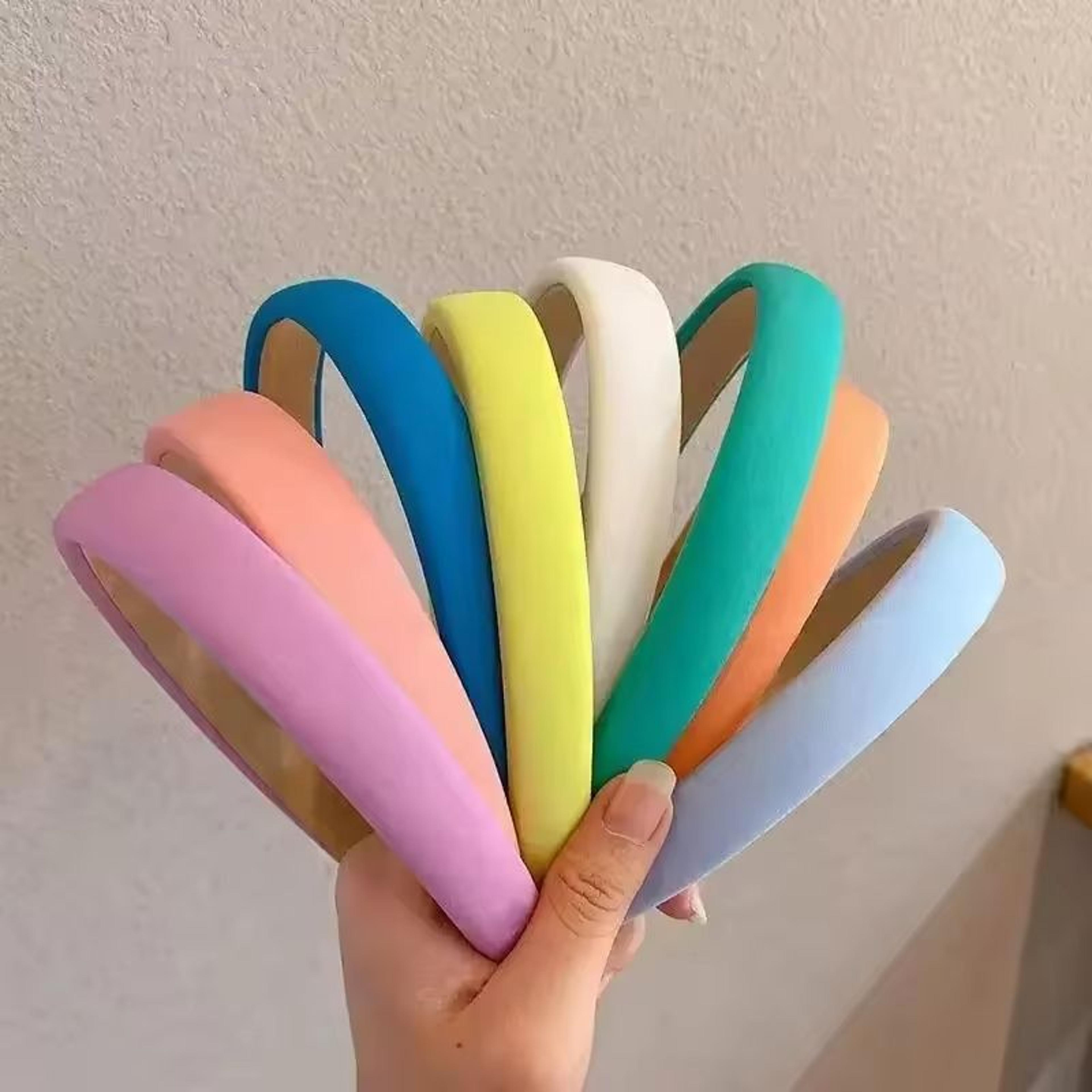 Vintage Candy Color Padded Sponge Headband 0