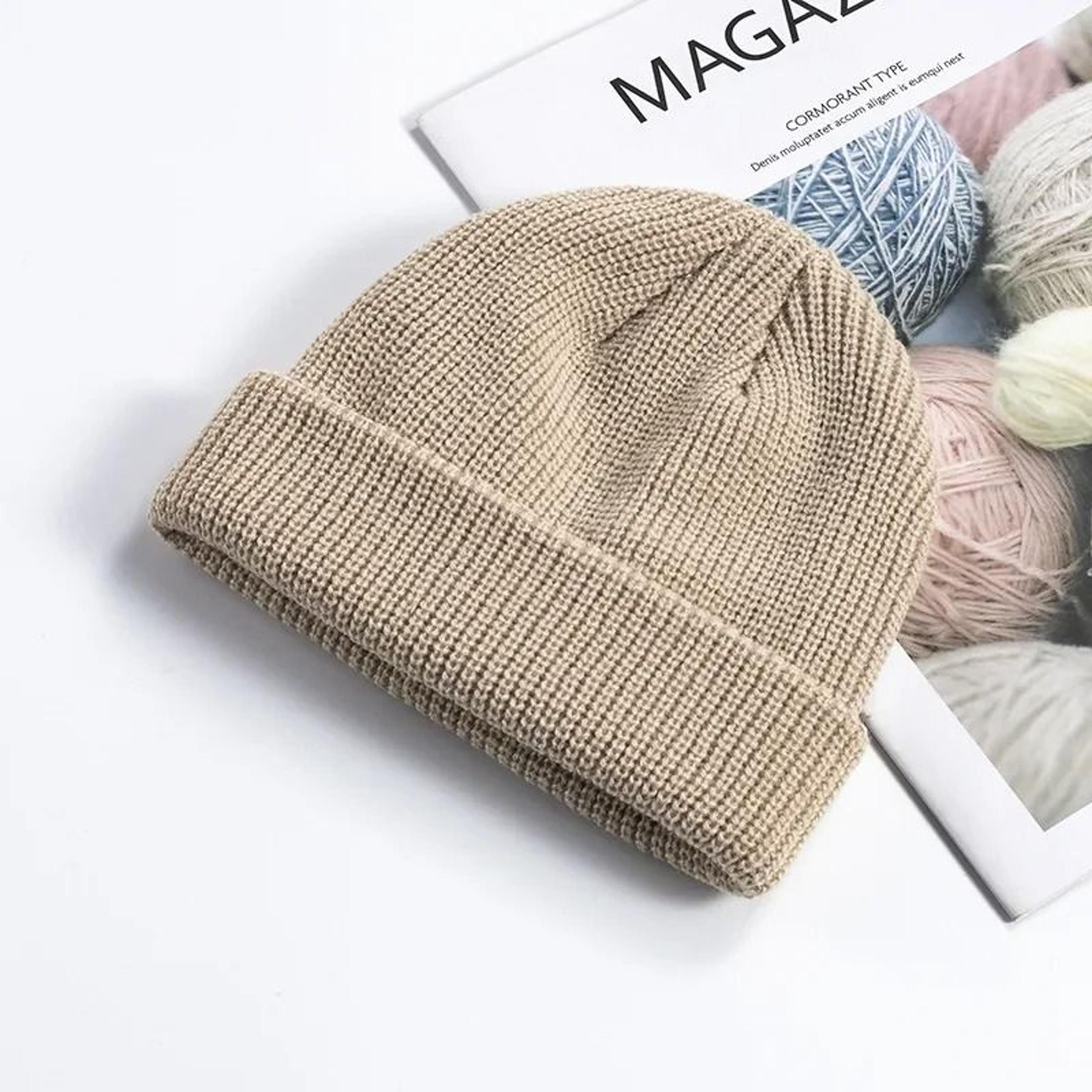 Knitted Hat For Men And Women Wool Fashion Simple Warm Skullies Winter Beanie Cap 14