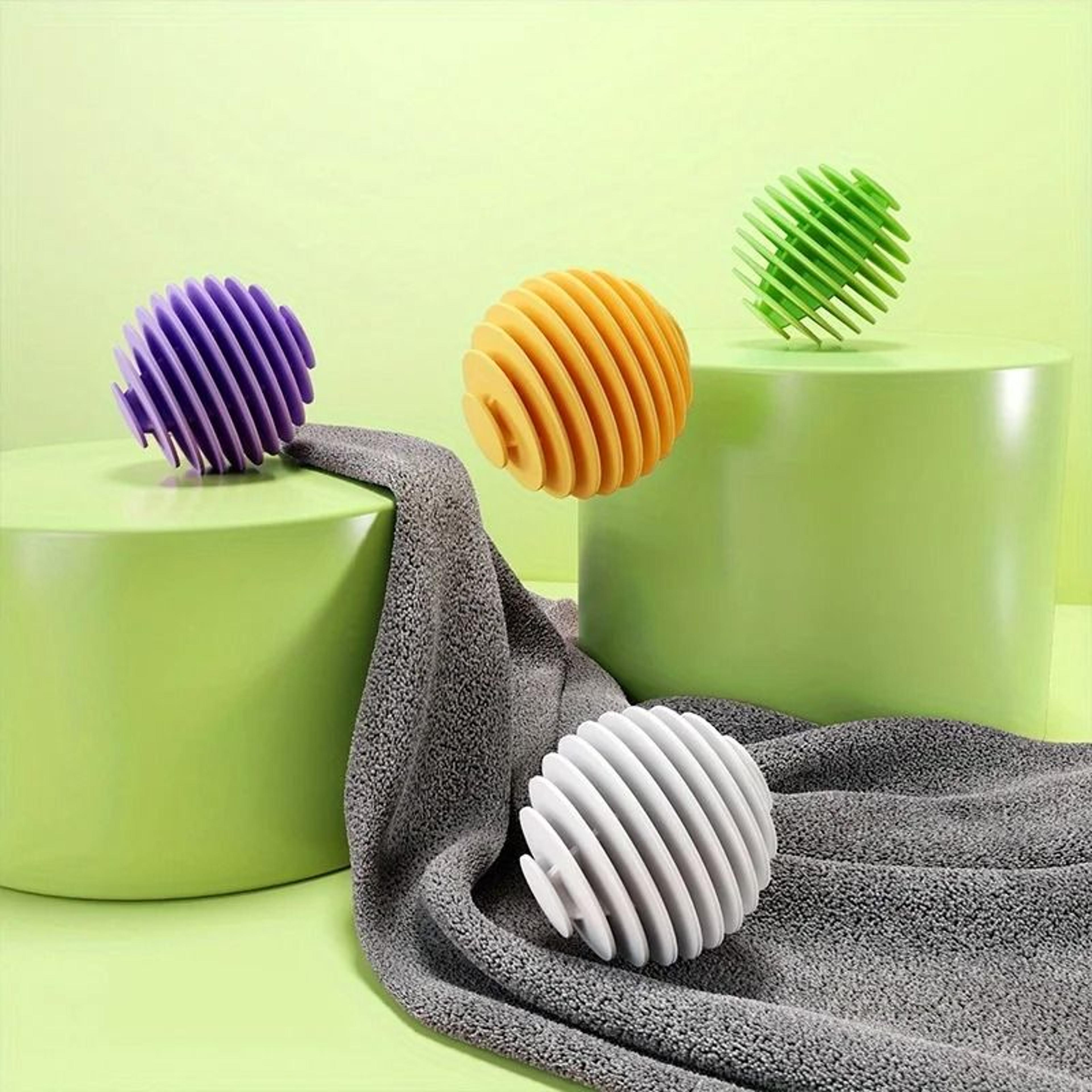 6 Piece Reusable Anti Tangling Laundry Balls For Magical Wrinkle Removal 4