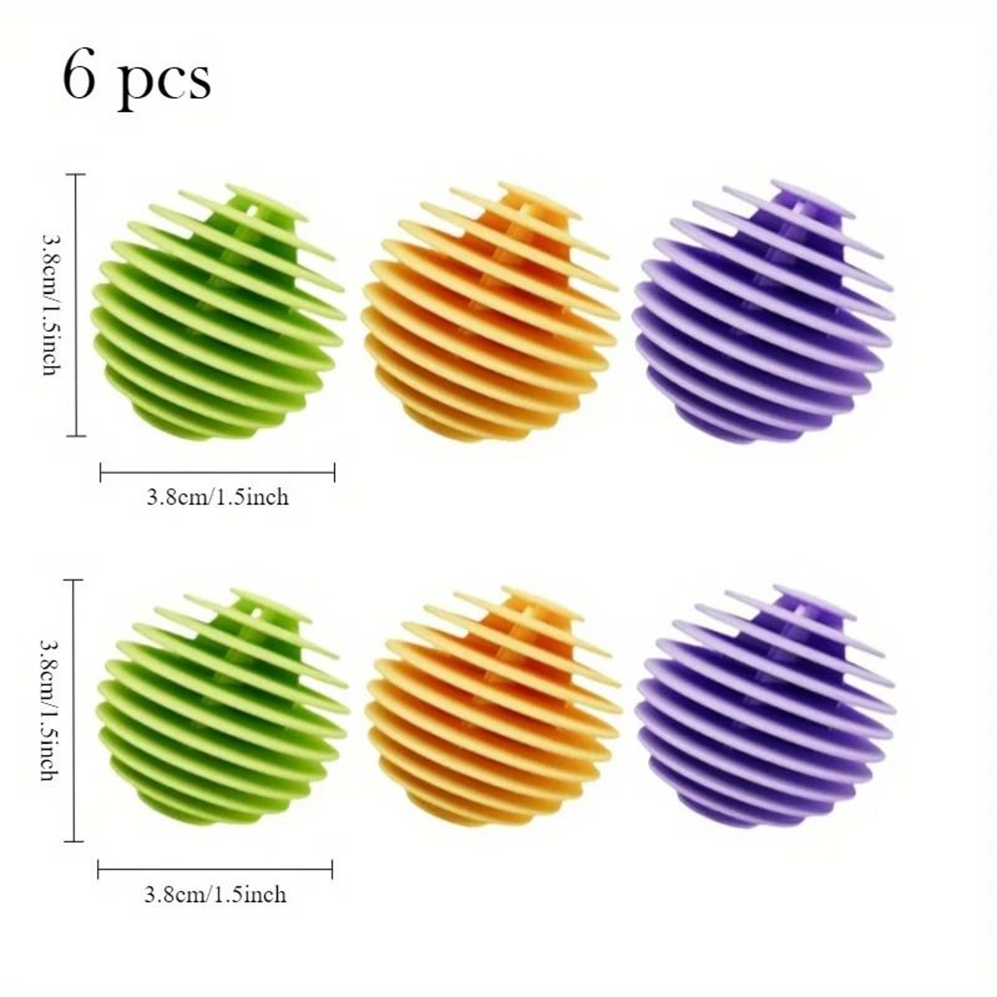 6 Piece Reusable Anti Tangling Laundry Balls For Magical Wrinkle Removal 6