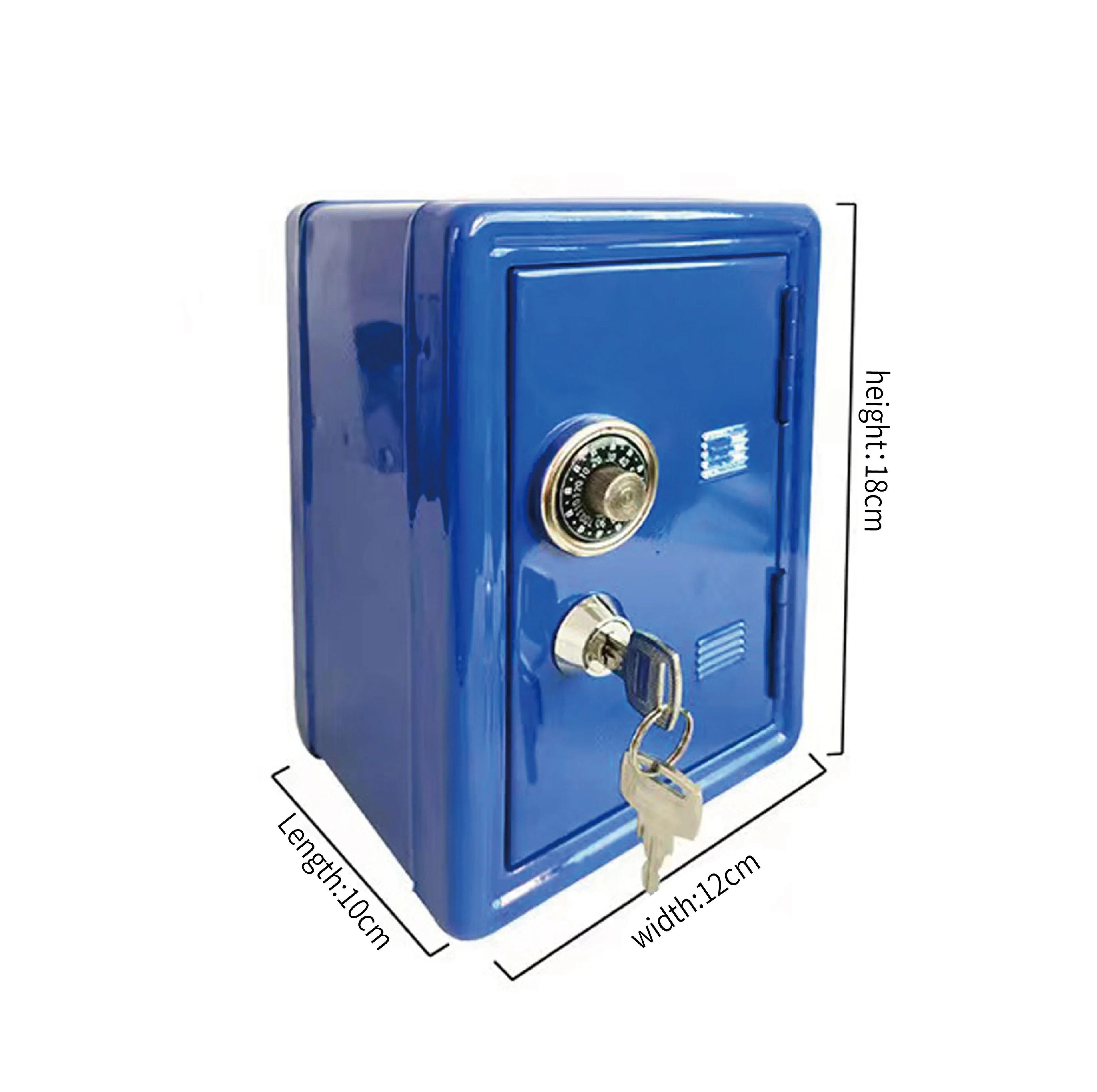 Vertical Mini Metal Safe And Decorative Desktop Storage Cabinet With Combination Lock 8