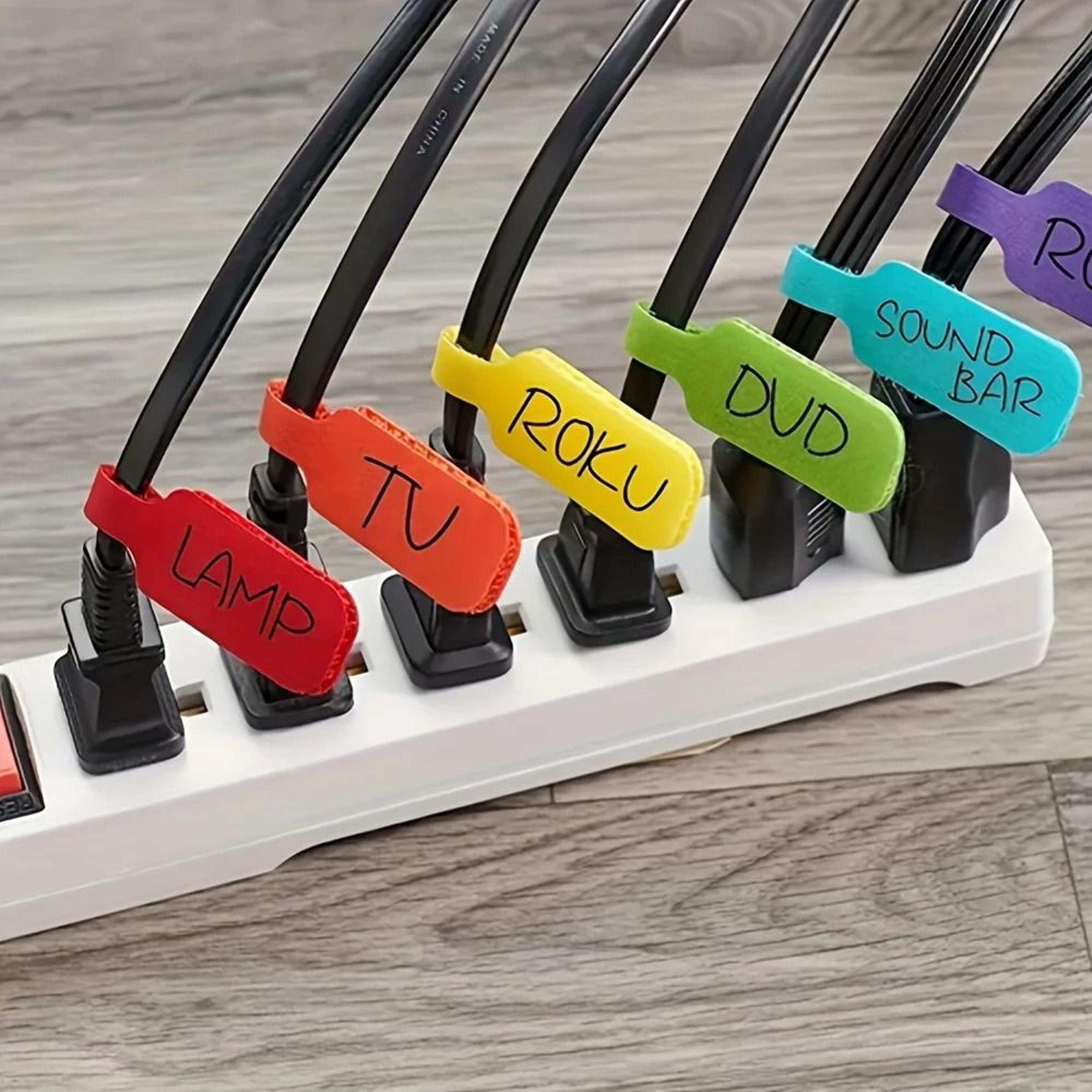 10 Piece Reusable Waterproof Cable Labels Color Coded Identification Tags For Charging And Data Cab 2