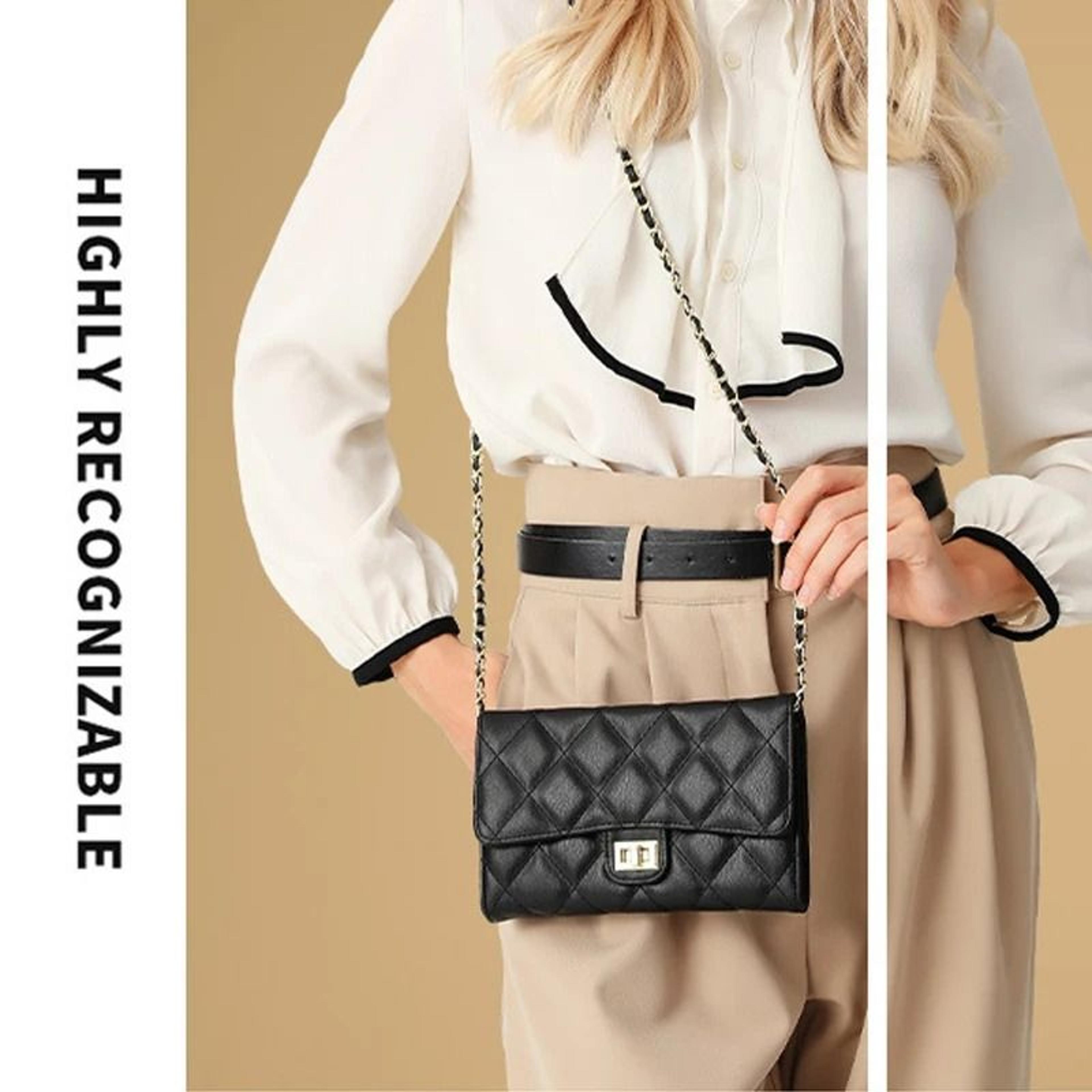 Versatile DiamondQuilted Chain Bag  Fashionable LargeCapacity Crossbody For Women 3
