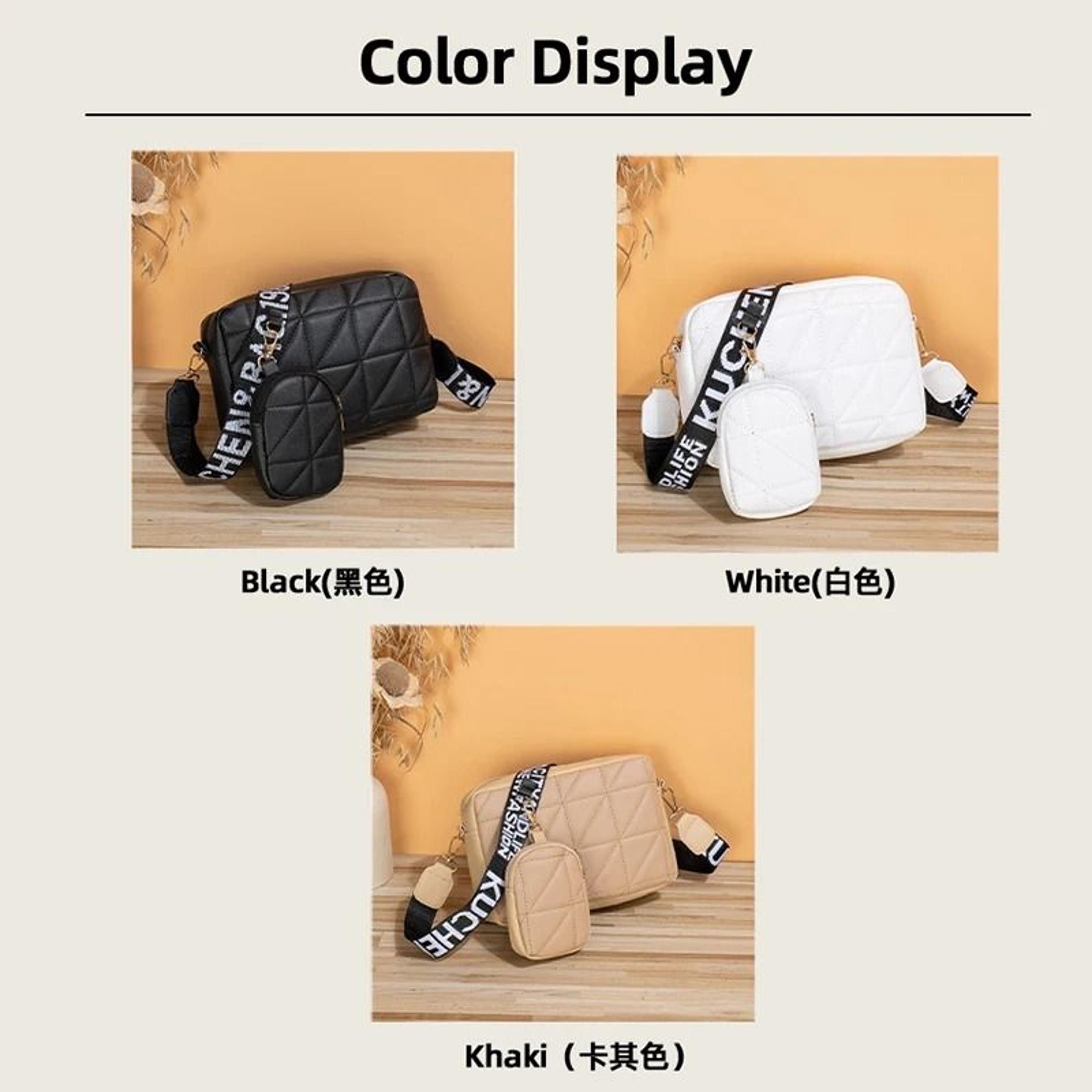 Fashionable DiamondPatterned Mobile Phone Bag TwoPiece Set 6