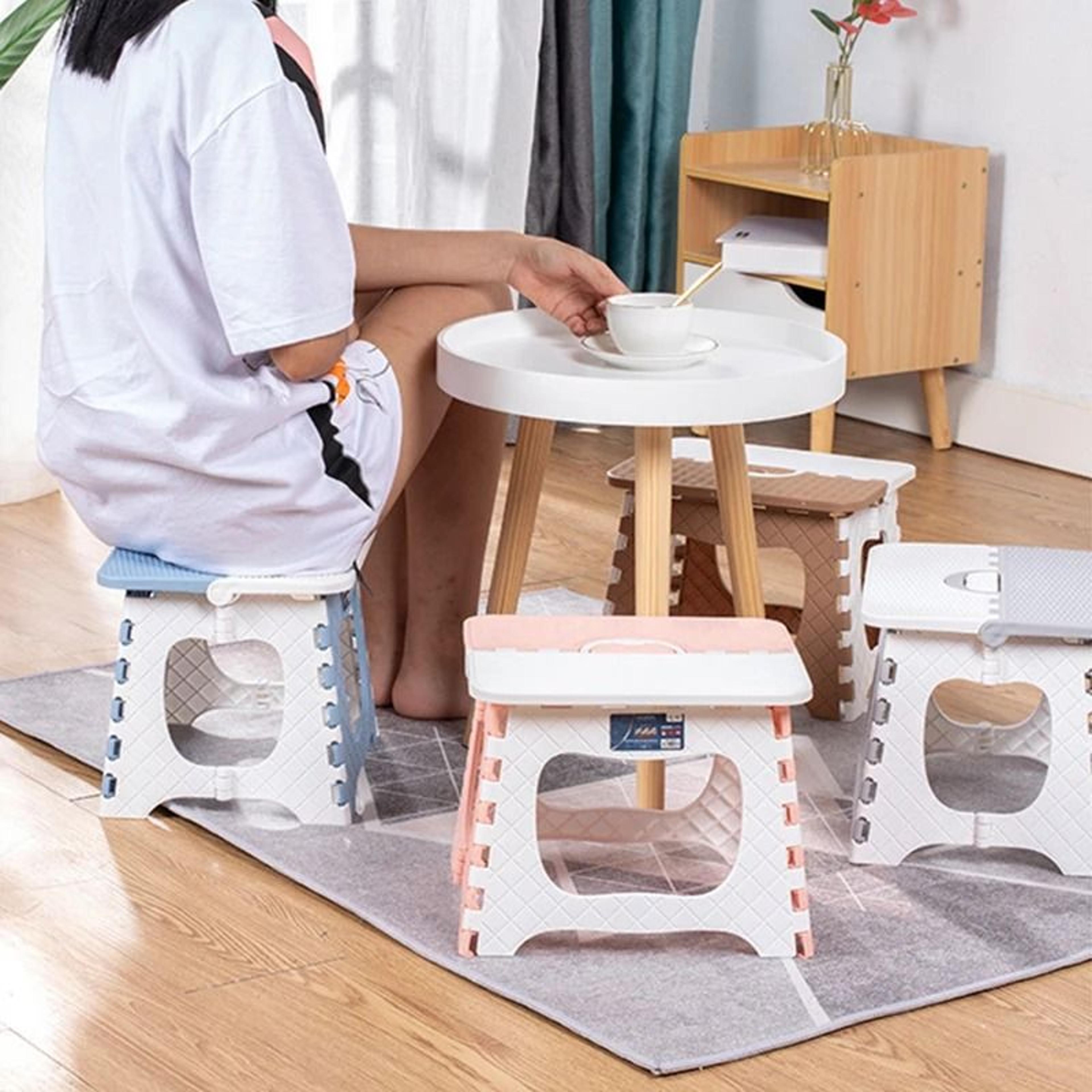 Durable MultiPurpose Folding Stool And Convenient Storage Station 3
