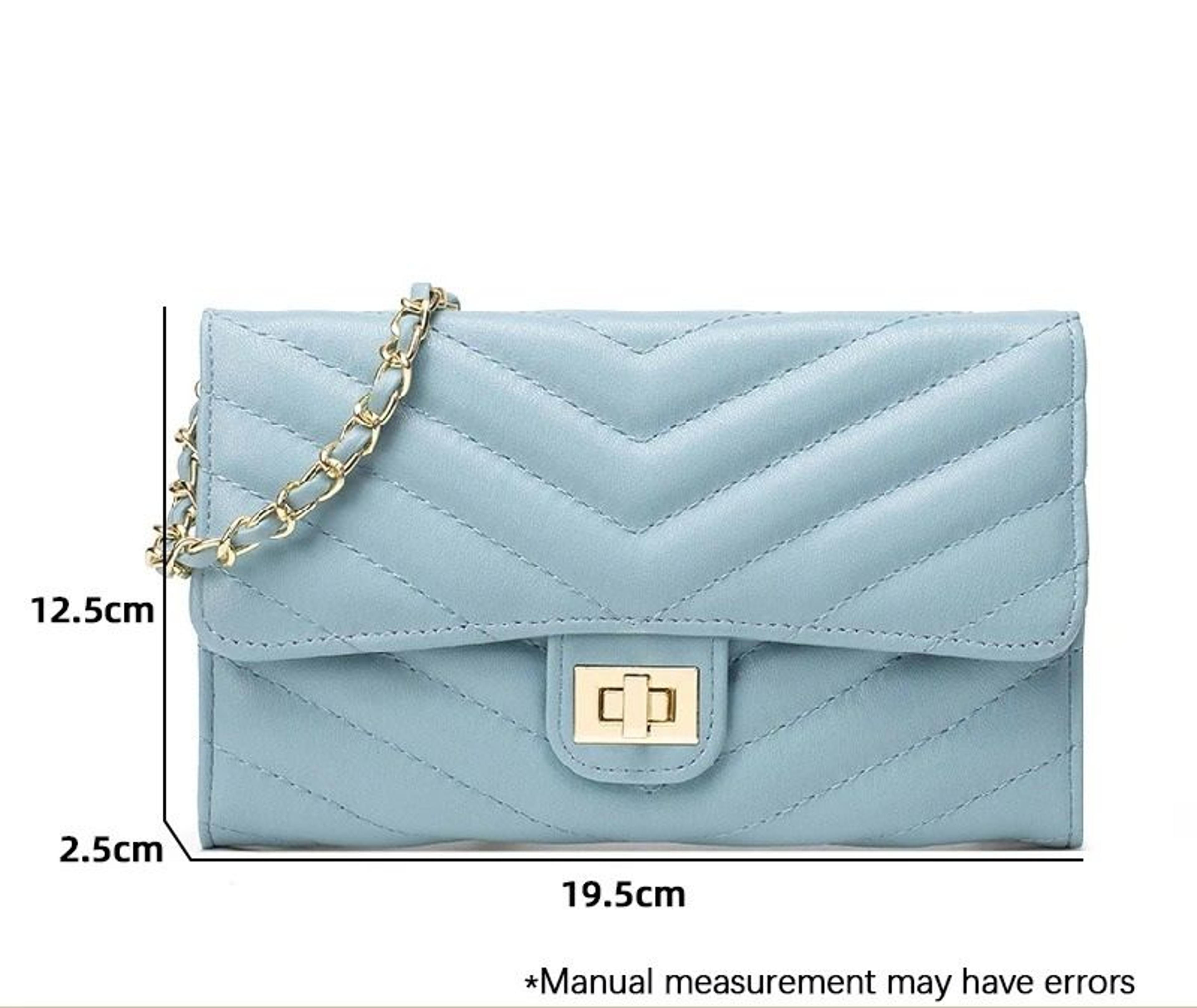 Fashionable VPattern Quilted Crossbody Chain Bag 9