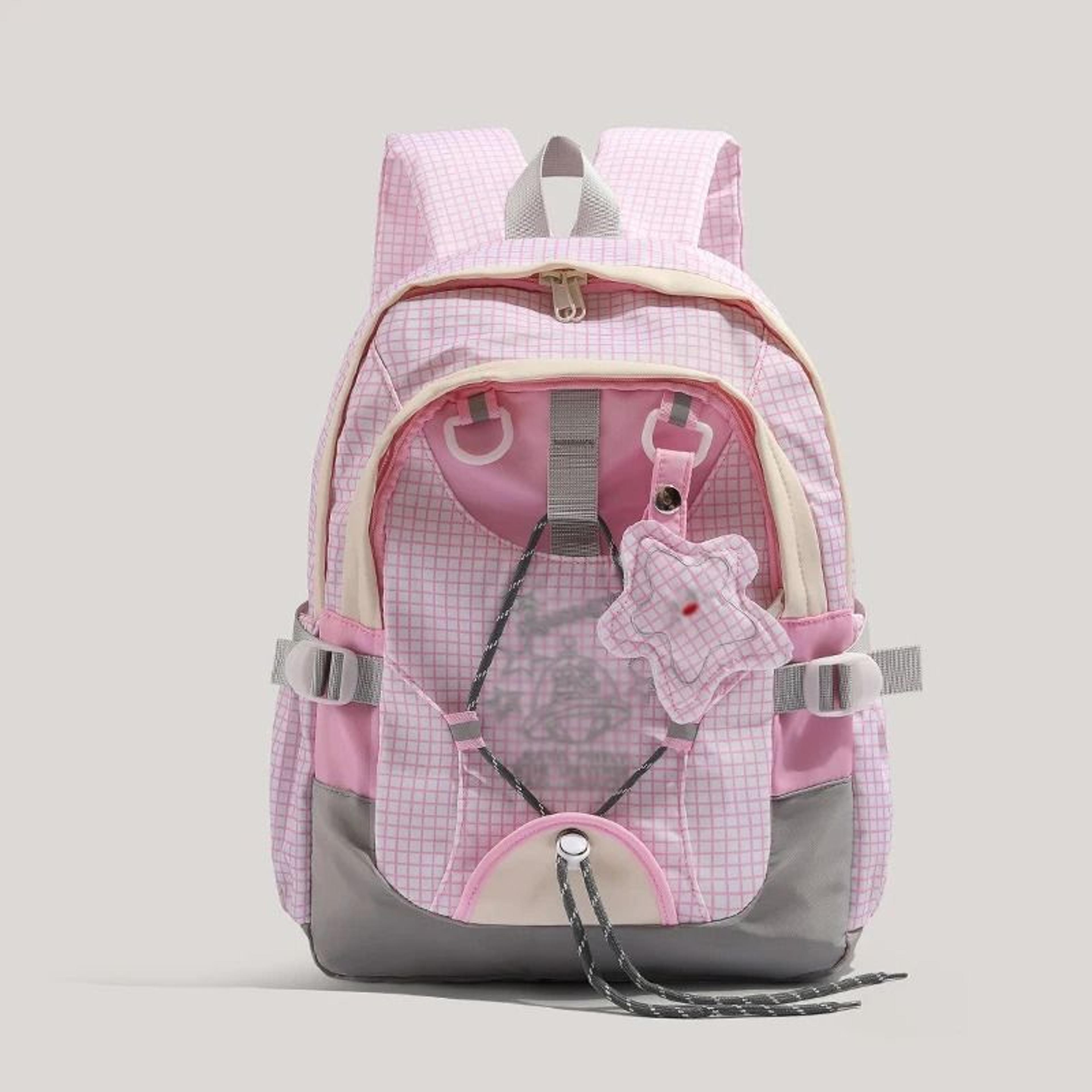 Trendy LargeCapacity Checkered School And Travel Backpack 0