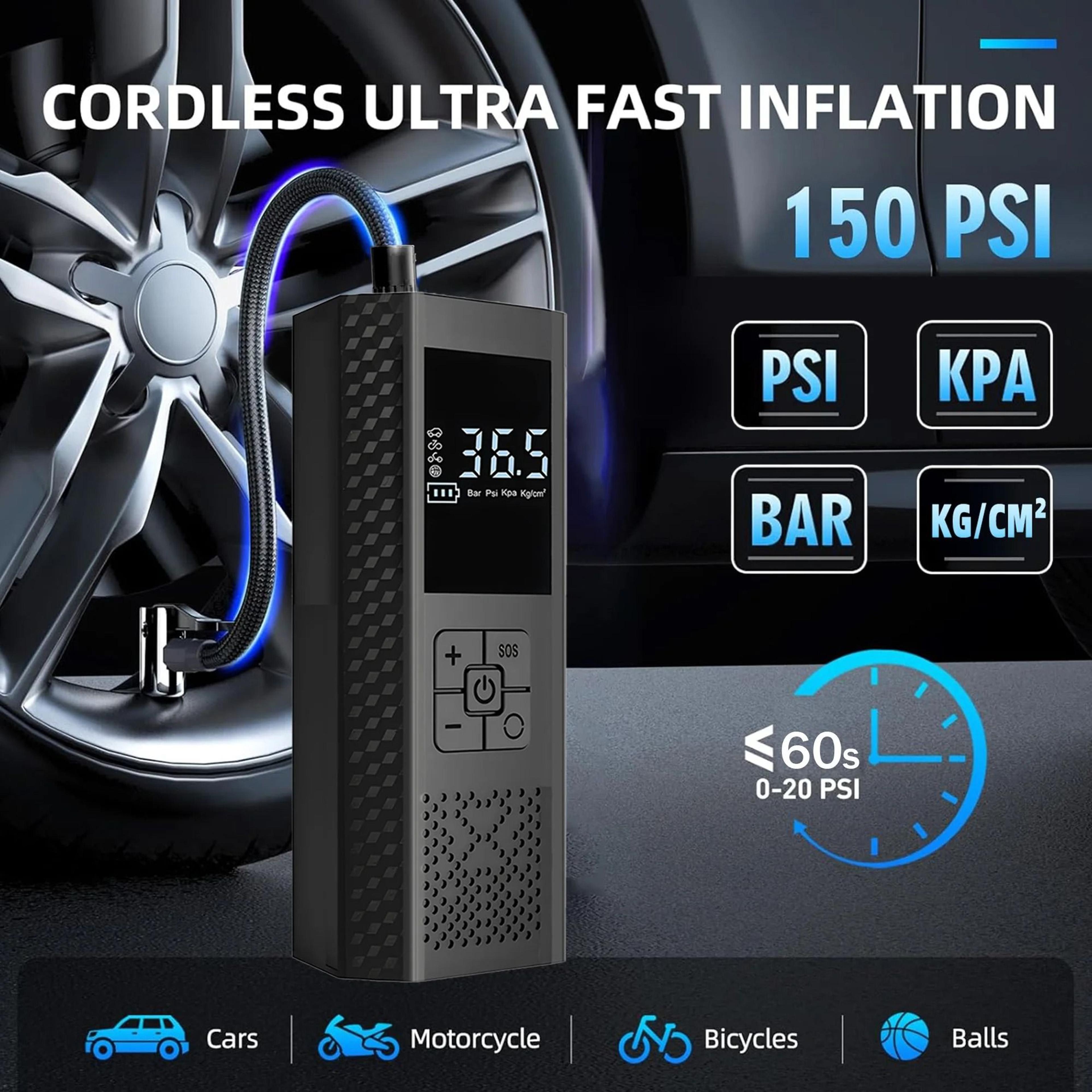 Wireless HighPressure Portable Electric Tire Inflator 2