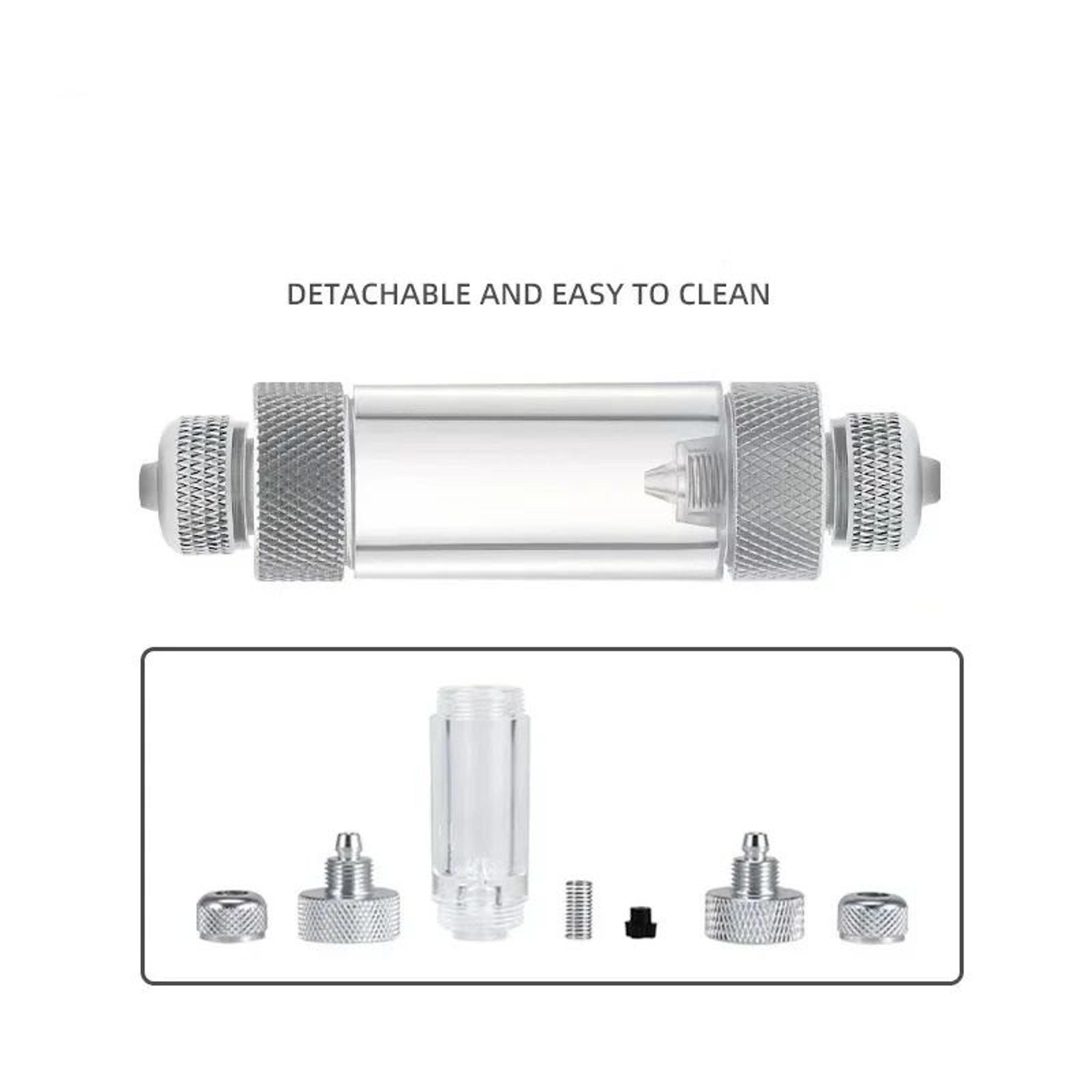 Precision DualHead CO2 Bubble Counter With Integrated Check Valve 0