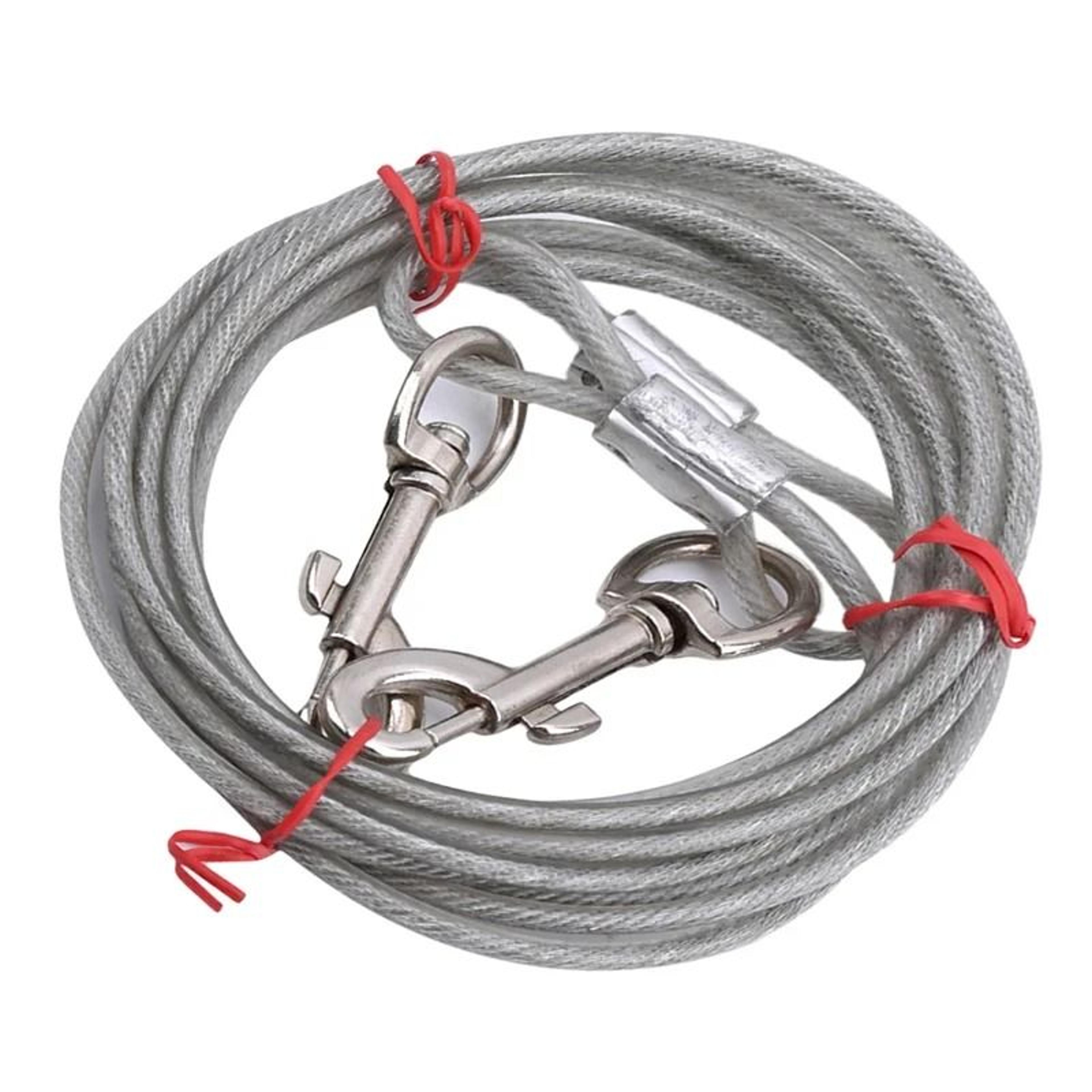 Professional Heavy Duty DoubleEnded Steel Wire TieOut Cable 6