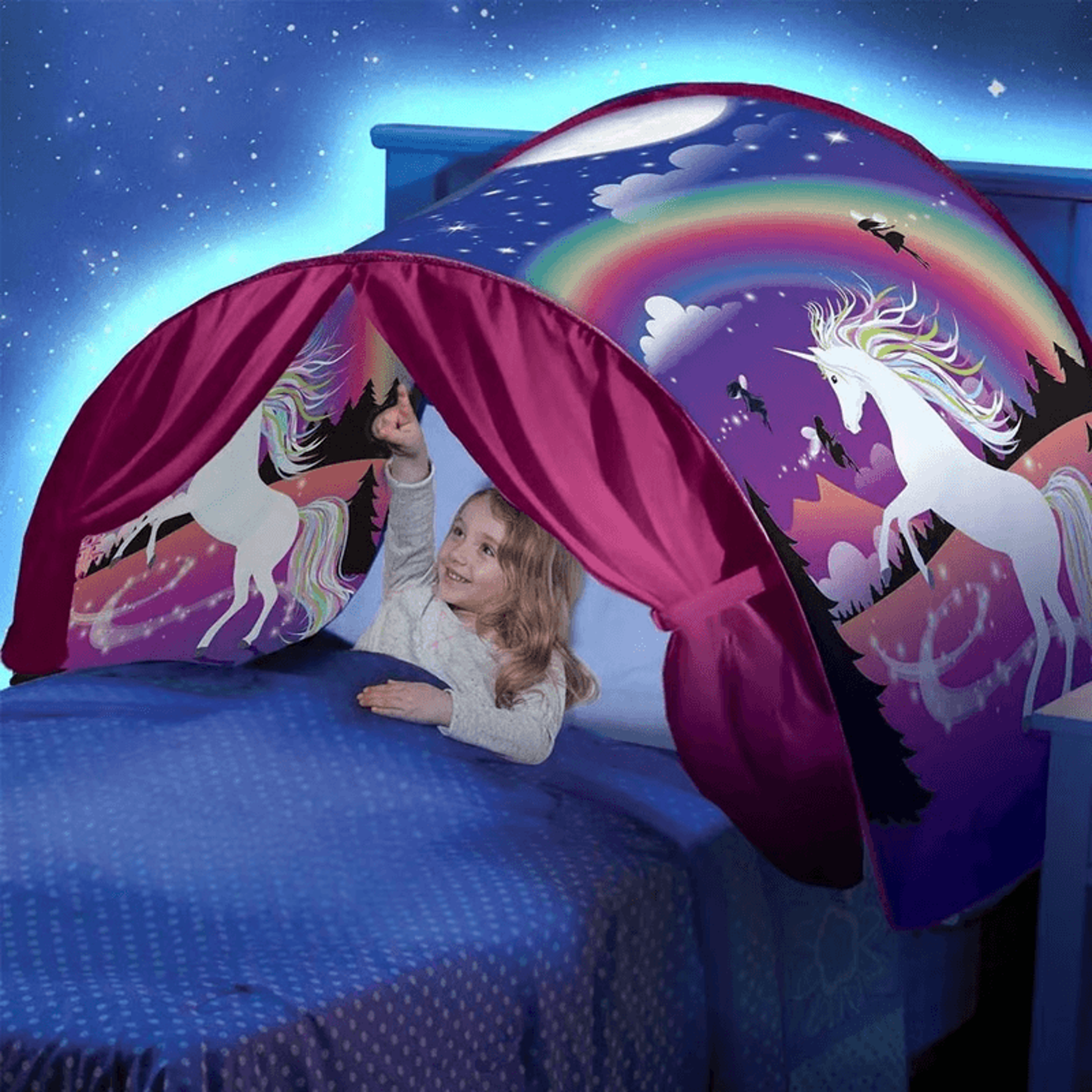 Light Projecting Tent for Kids Bed