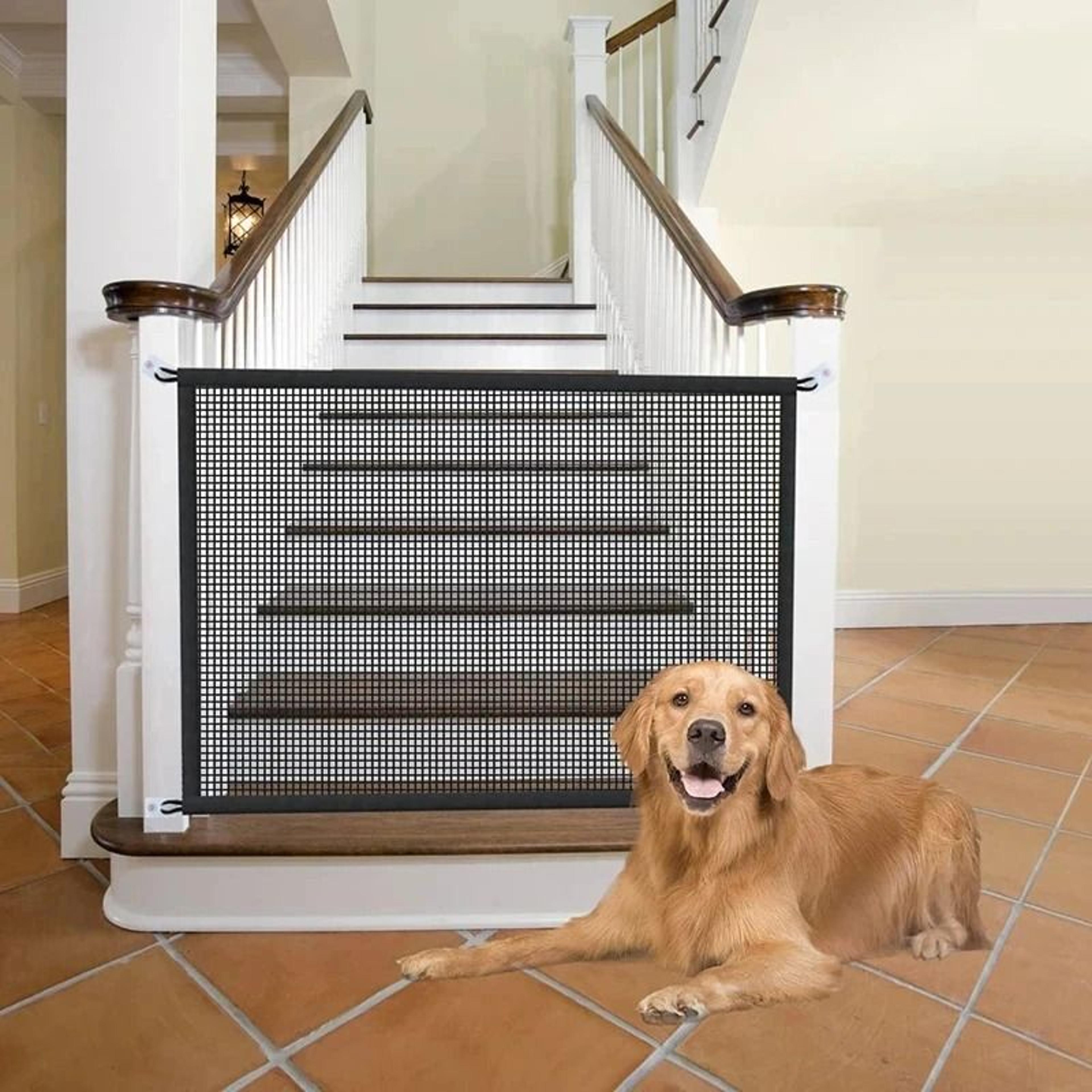 Professional Folding Mesh Pet Safety Gate And Isolated Barrier 1