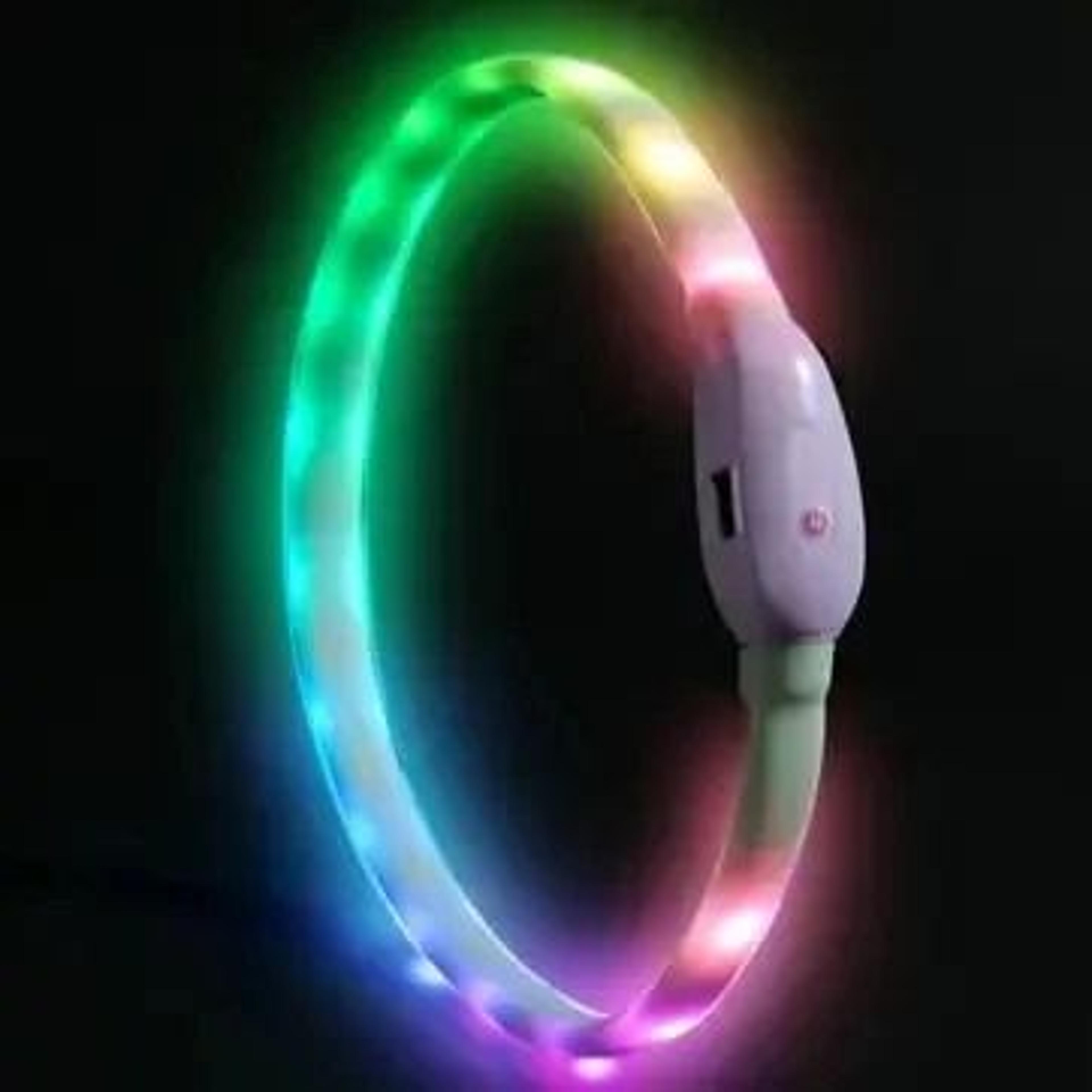 Professional RGB Discolor Glowing Pet Safety Collar 7