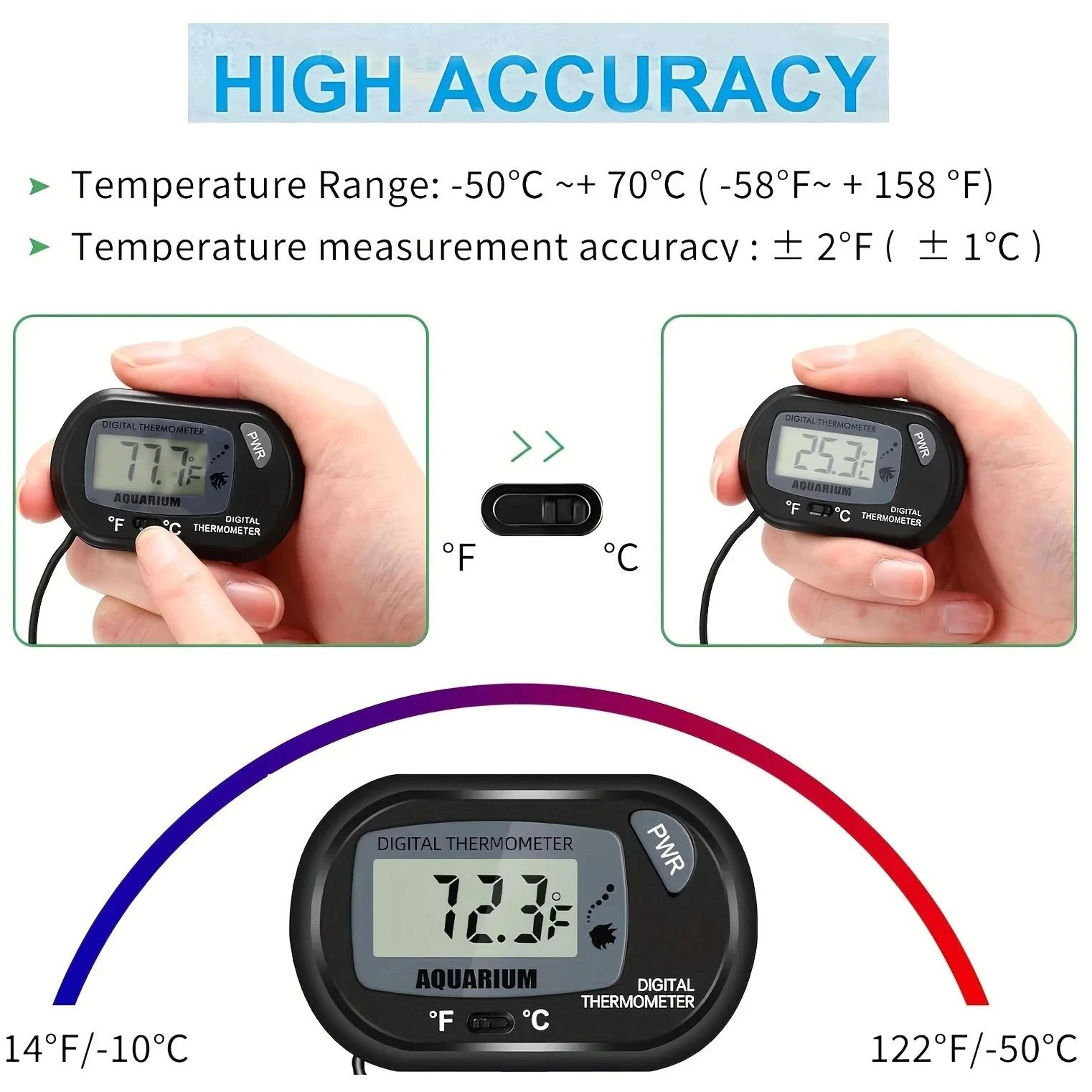 Professional LCD Digital Aquarium And Reptile Thermometer 3