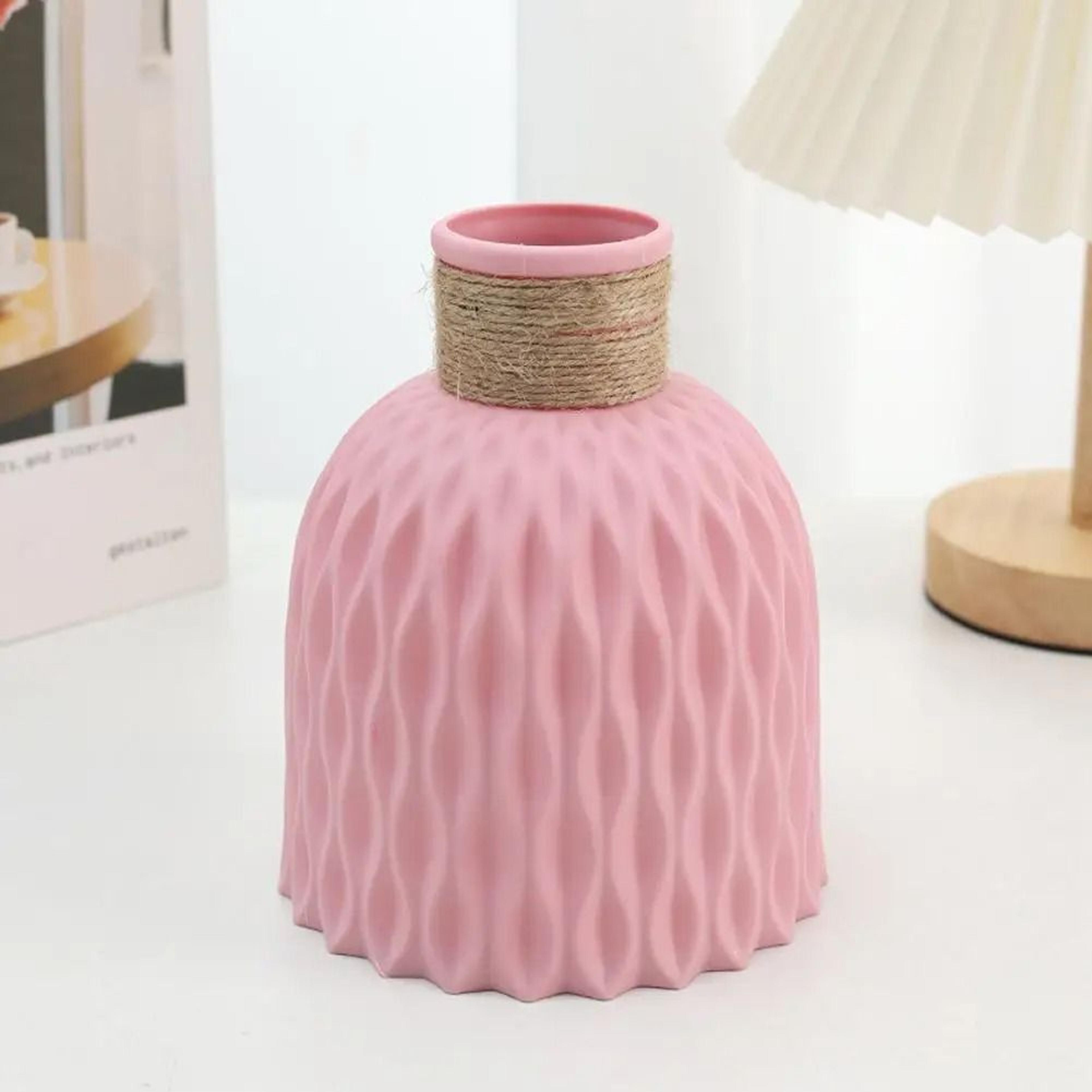 Shatterproof Porcelain Imitation Rope Plastic Vase 3