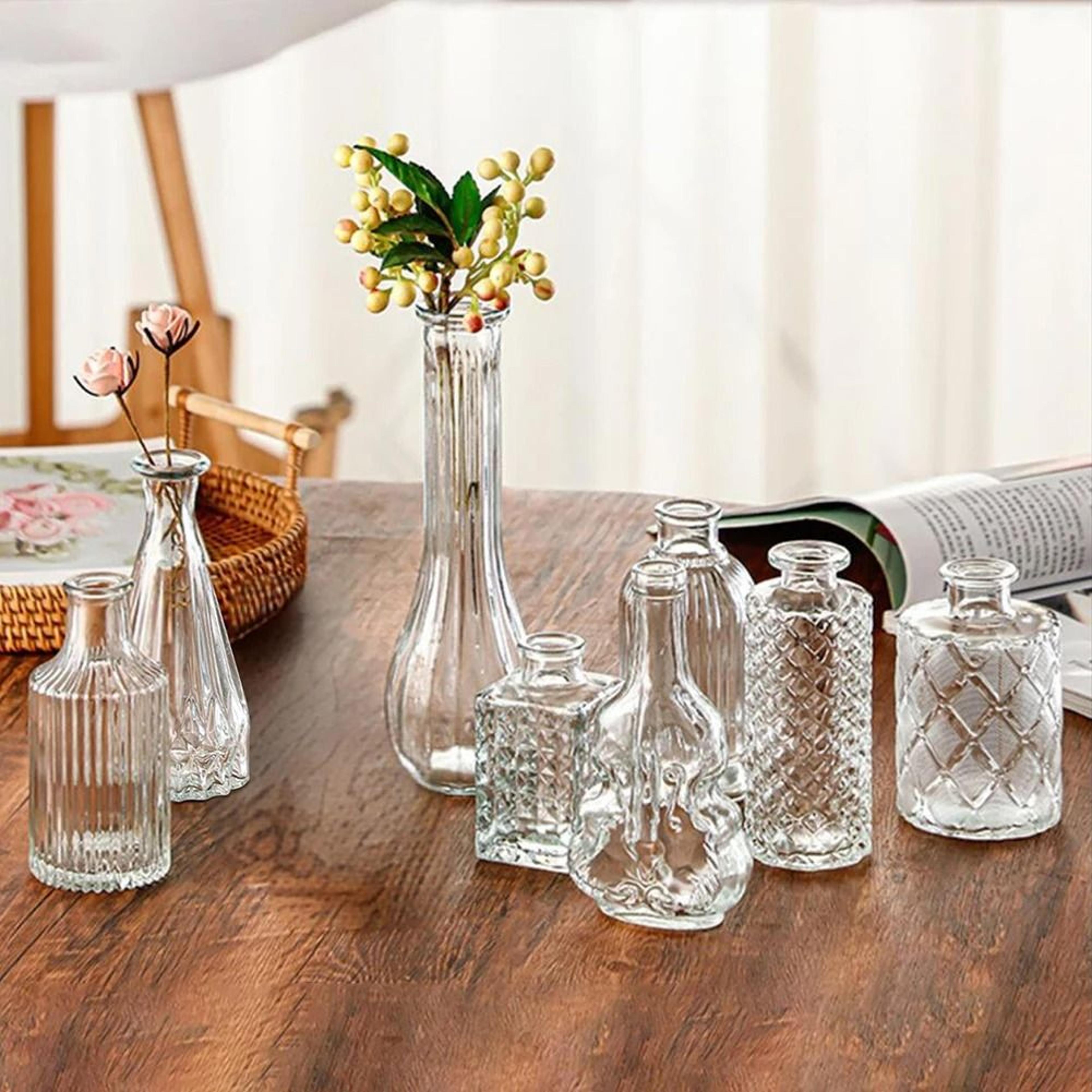 Vintage French Clear Glass Tabletop Flower Pitcher 2