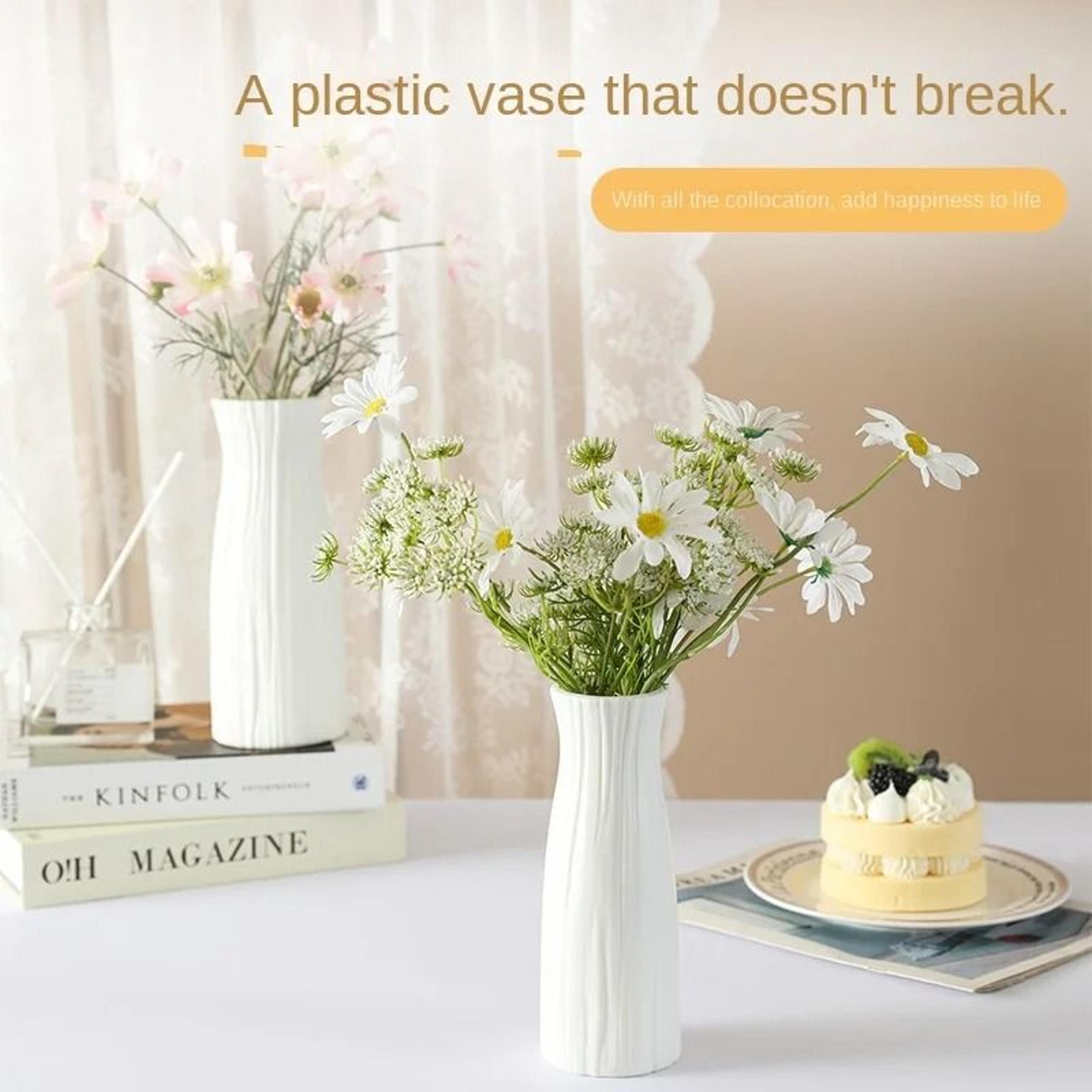 Minimalist Silver Willow Simple Plastic Vase 1