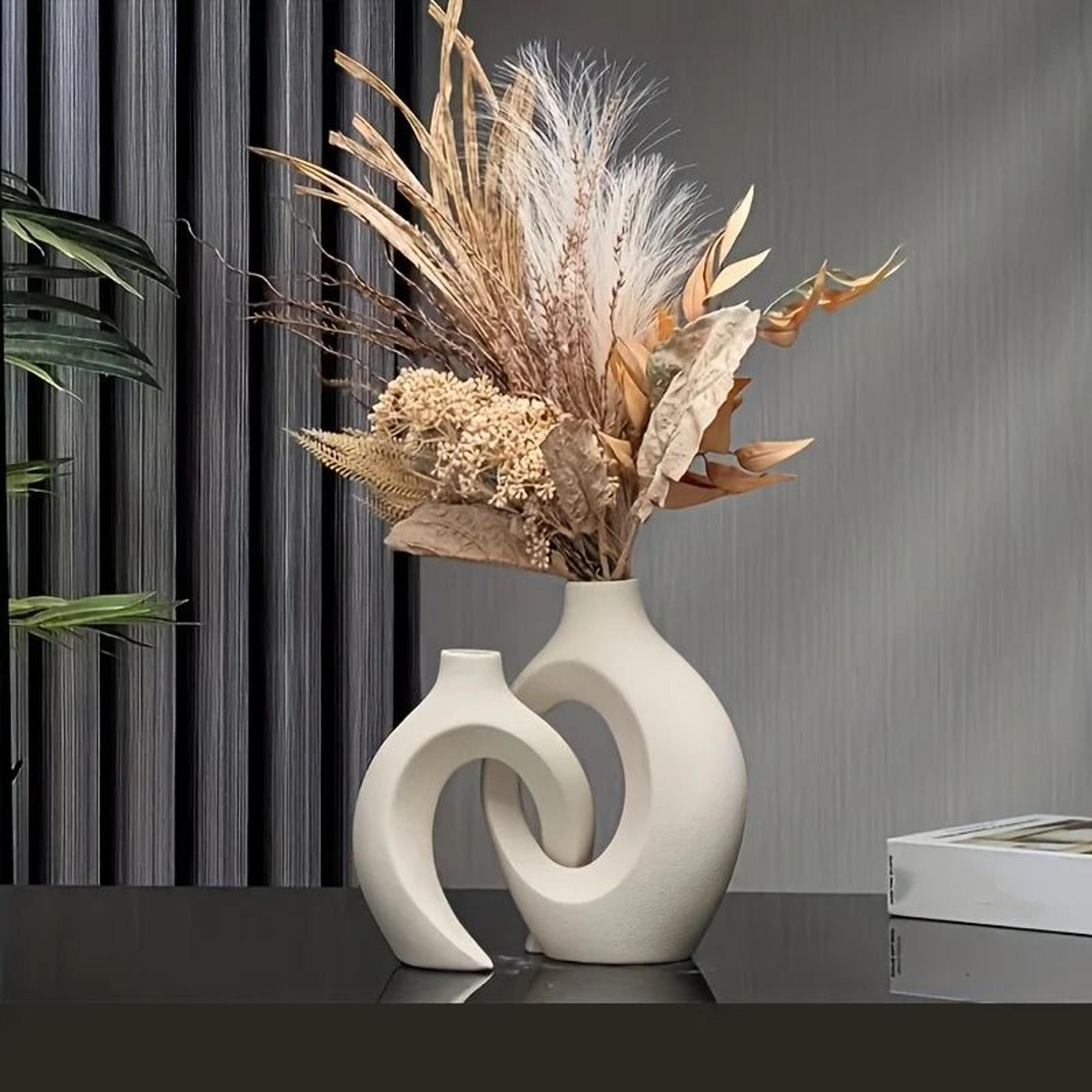 Hollow Nordic Modern Ceramic Vase Set 7
