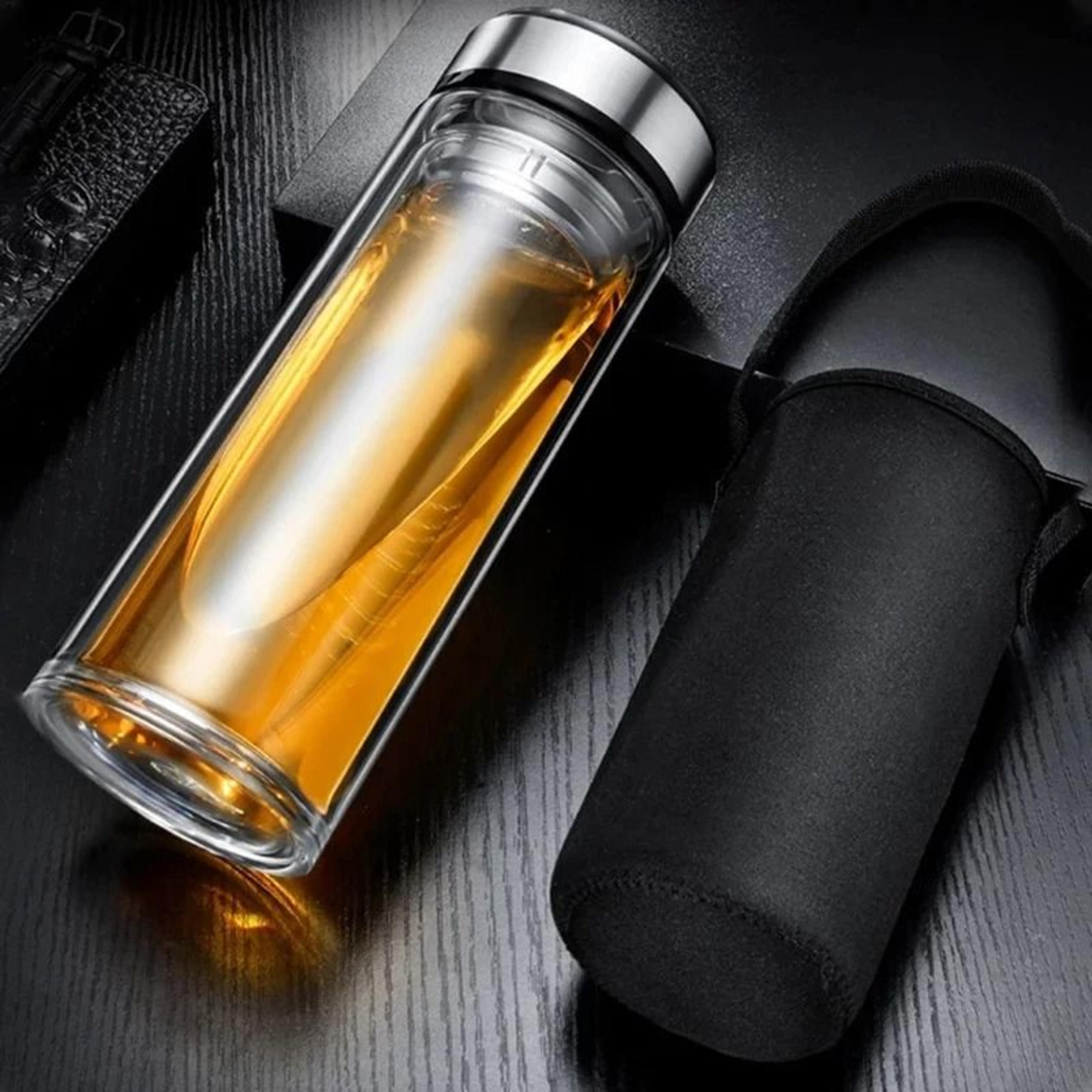 Leakproof Glass Tea Bottle With Infuser 0