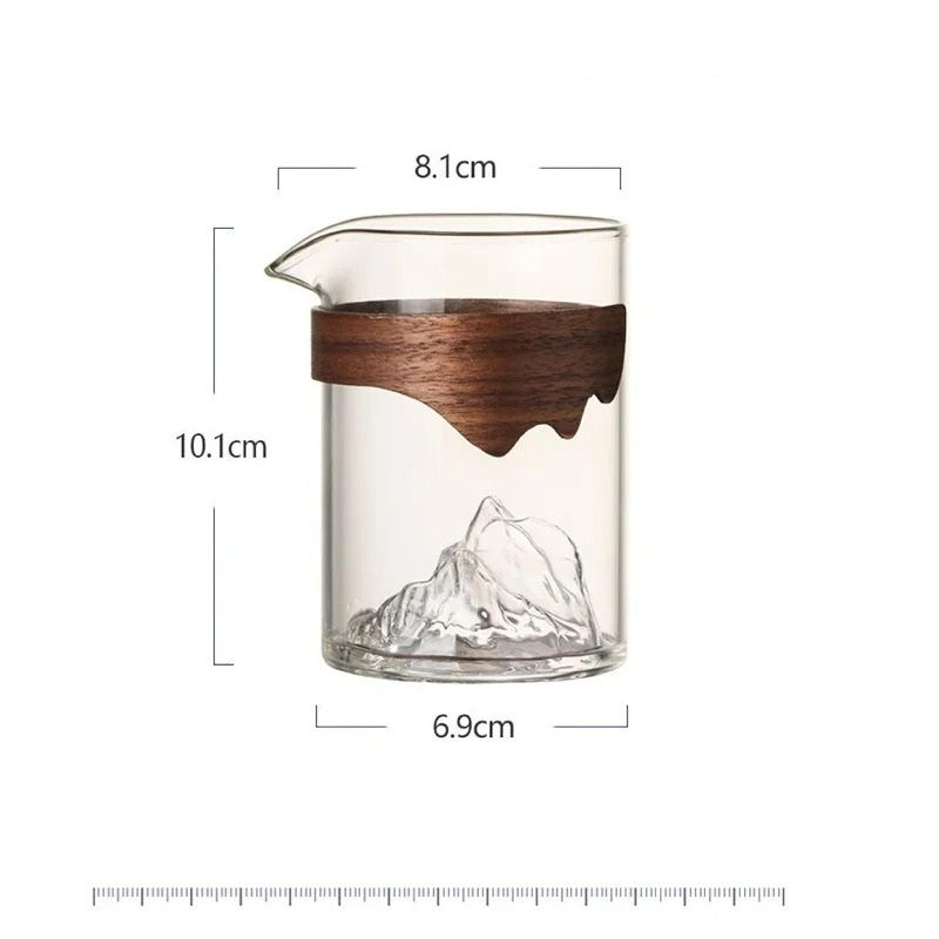 Anti Scalding Wooden Handle Glass Fair Cup Tea Pitcher 1