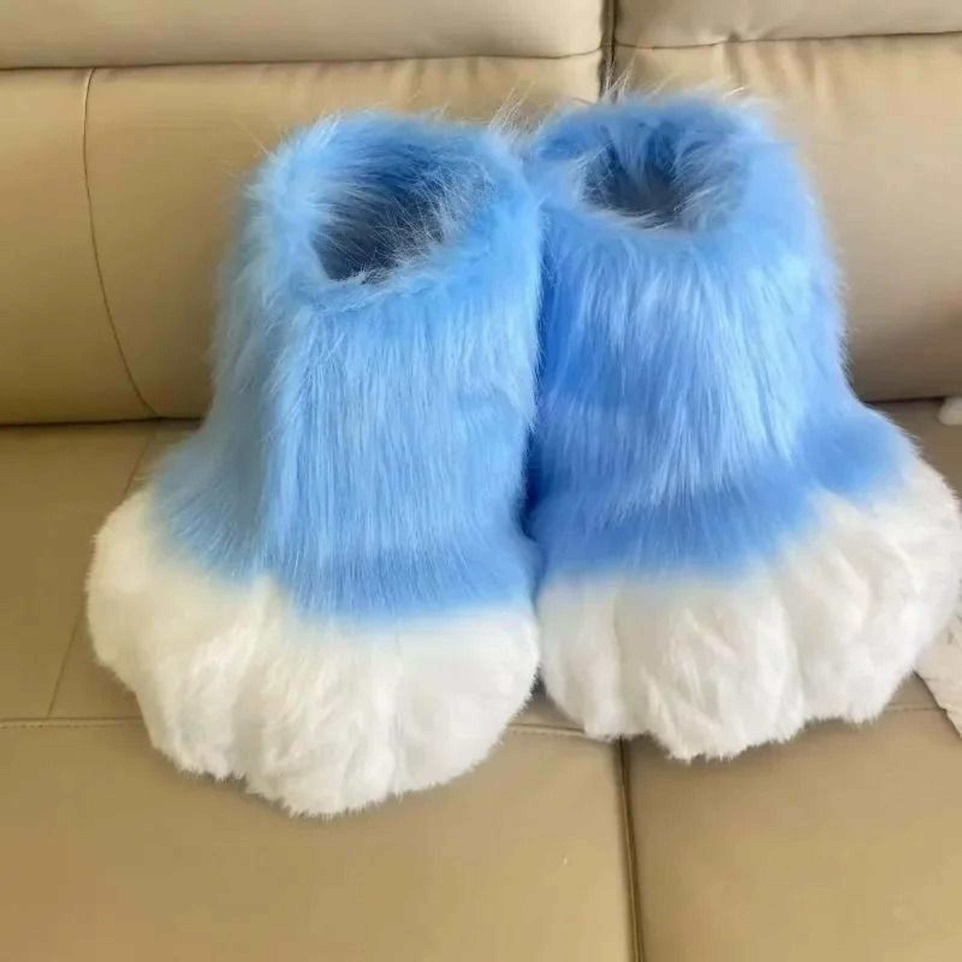 fluffy kig fursuit cosplay paw shoes