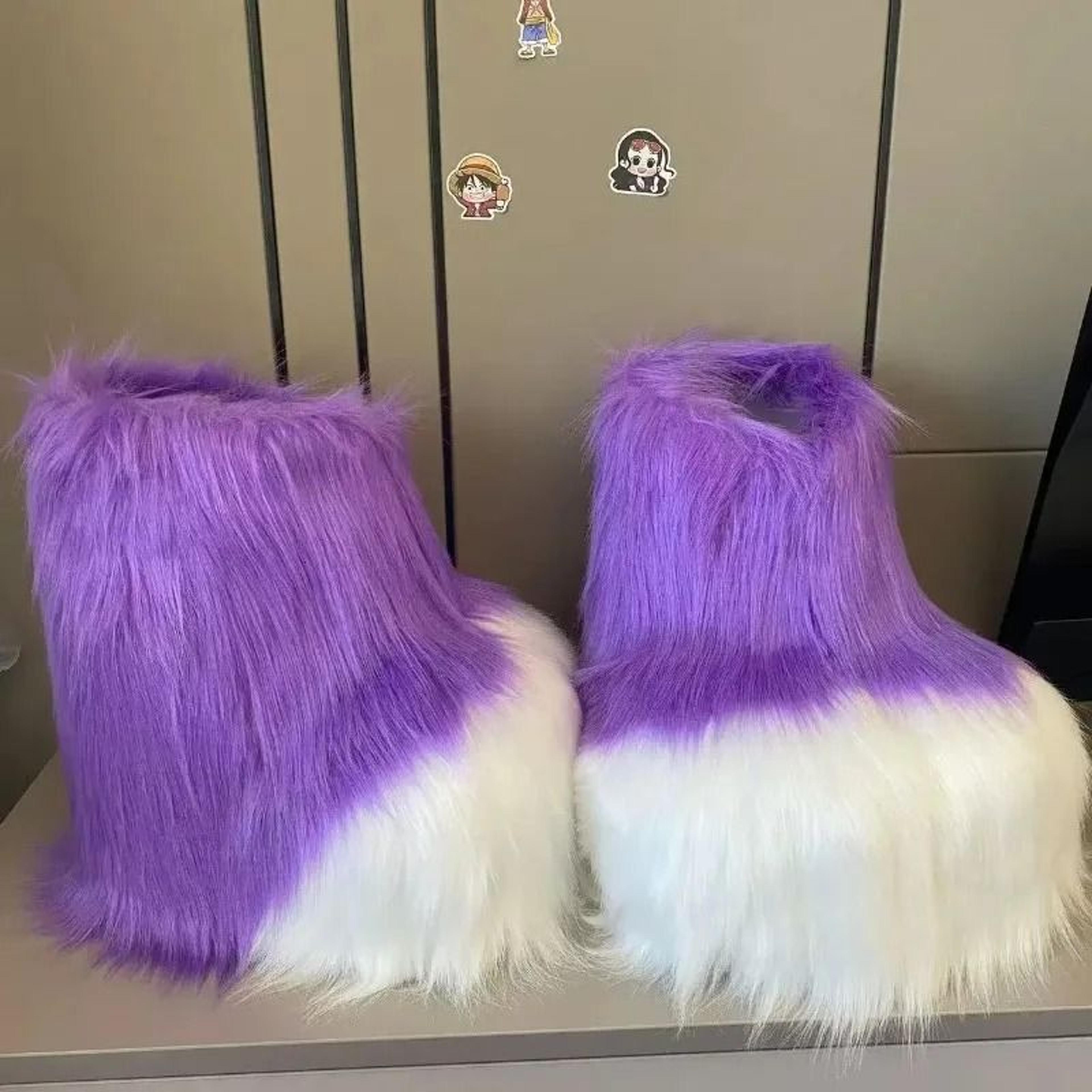 Fluffy Kig Fursuit Cosplay Paw Shoes 5