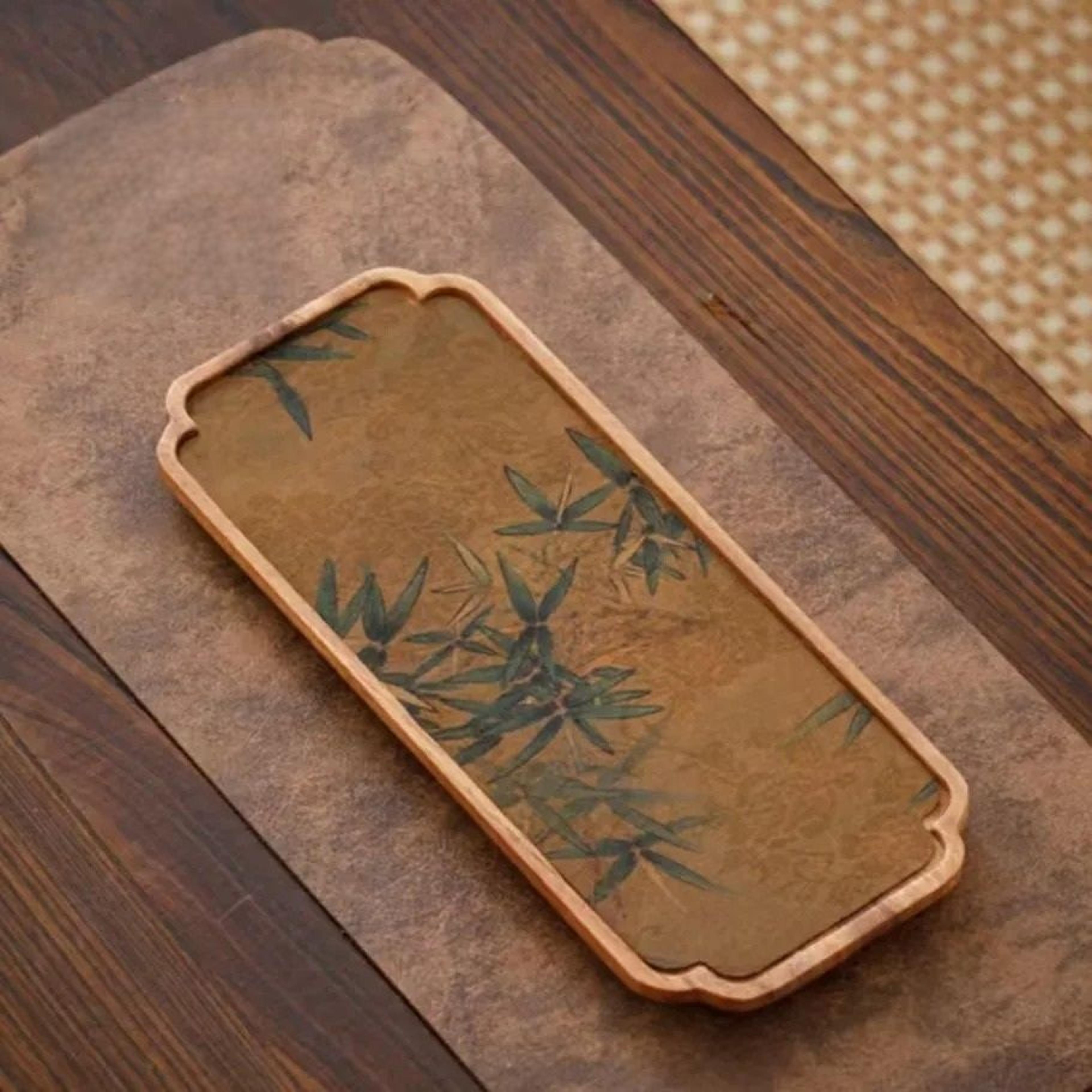 Walnut Retro Dry Brewed Tea Tray Set 8