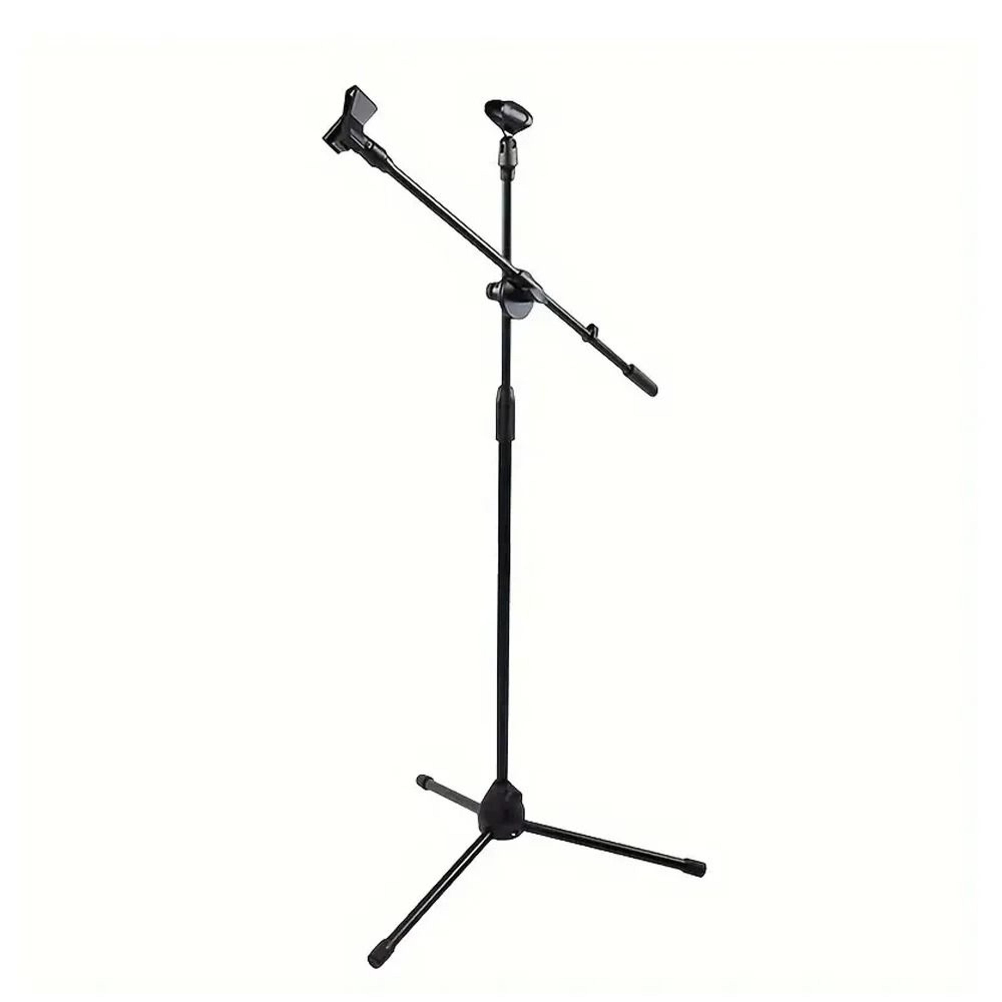 Adjustable Boom Microphone Stand With Dual Clip Holders 6