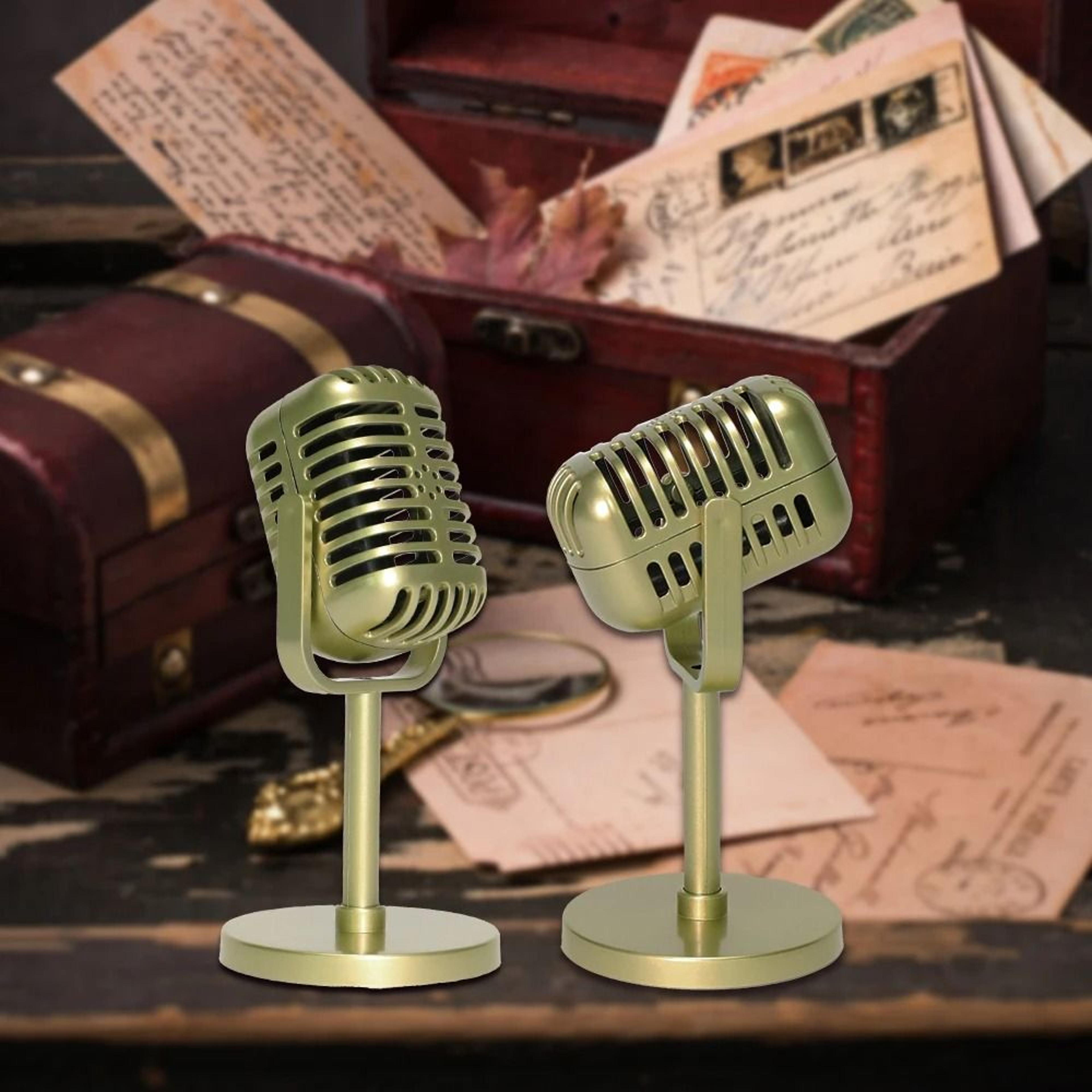 Vintage Style Retro Microphone Prop 6