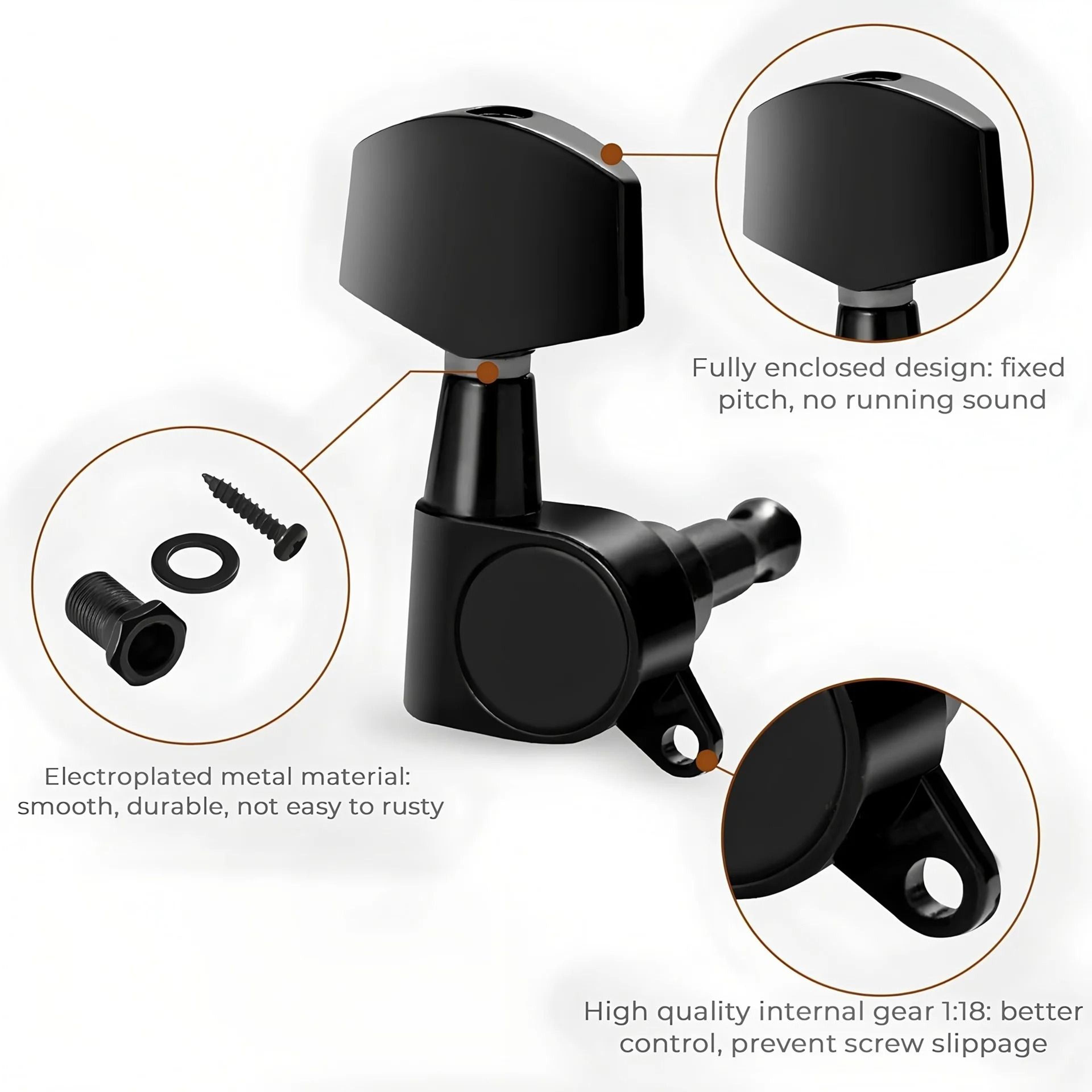 Professional Precision Guitar Tuning Pegs Set 5