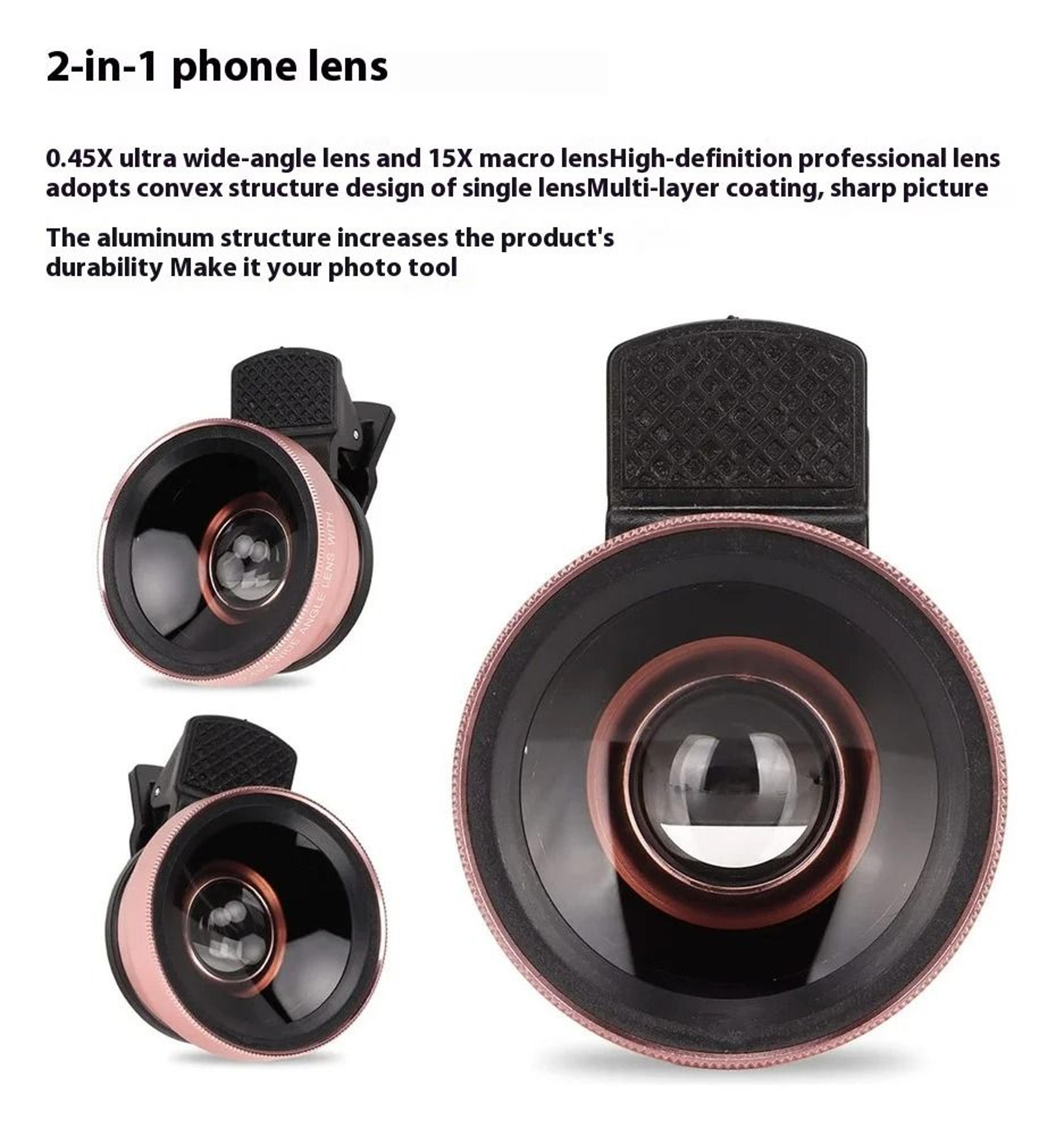 Professional HD 2in1 Wide Angle And Macro Smartphone Lens Kit 1