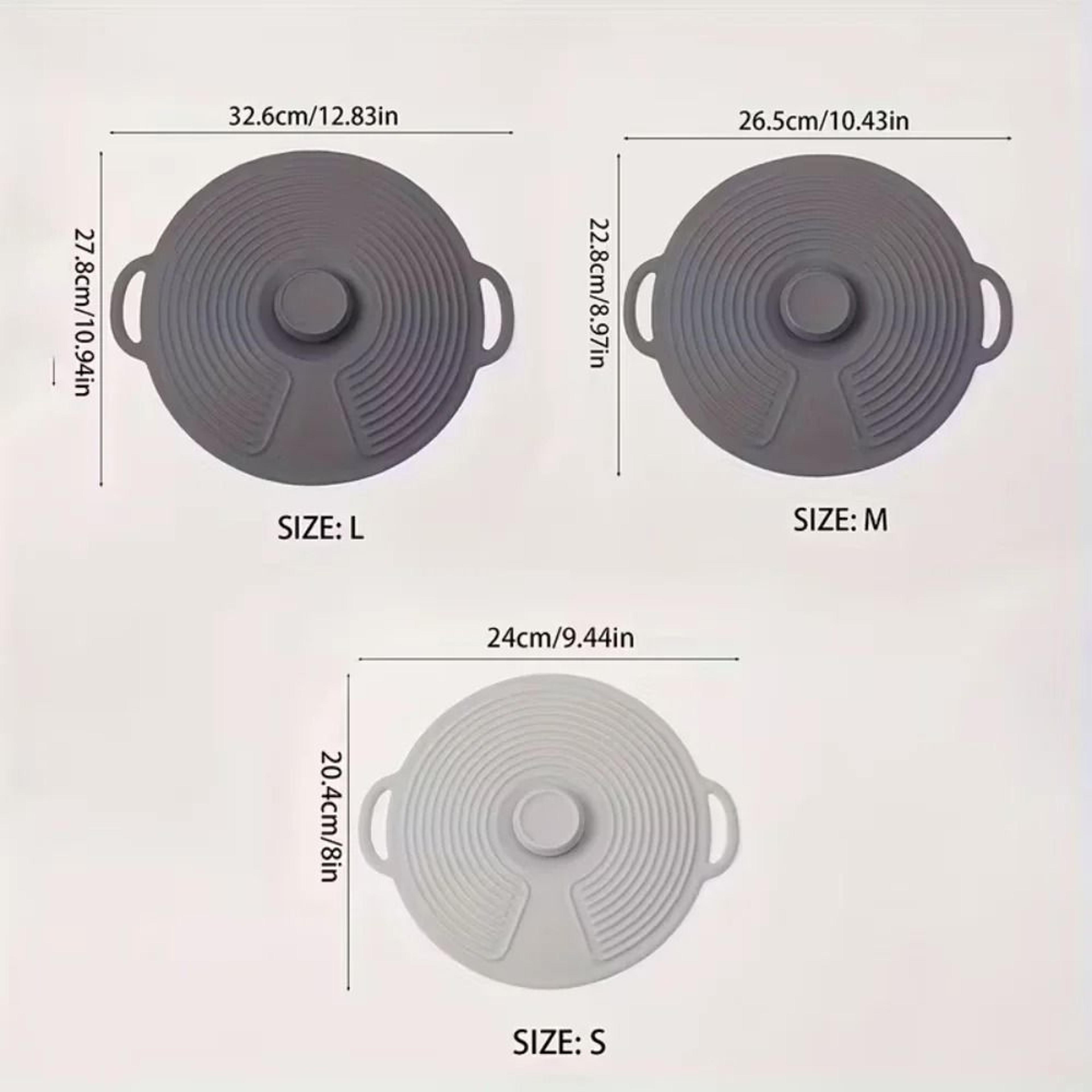 Universal HeatResistant Silicone Suction Lids And Microwave Splash Guard 2