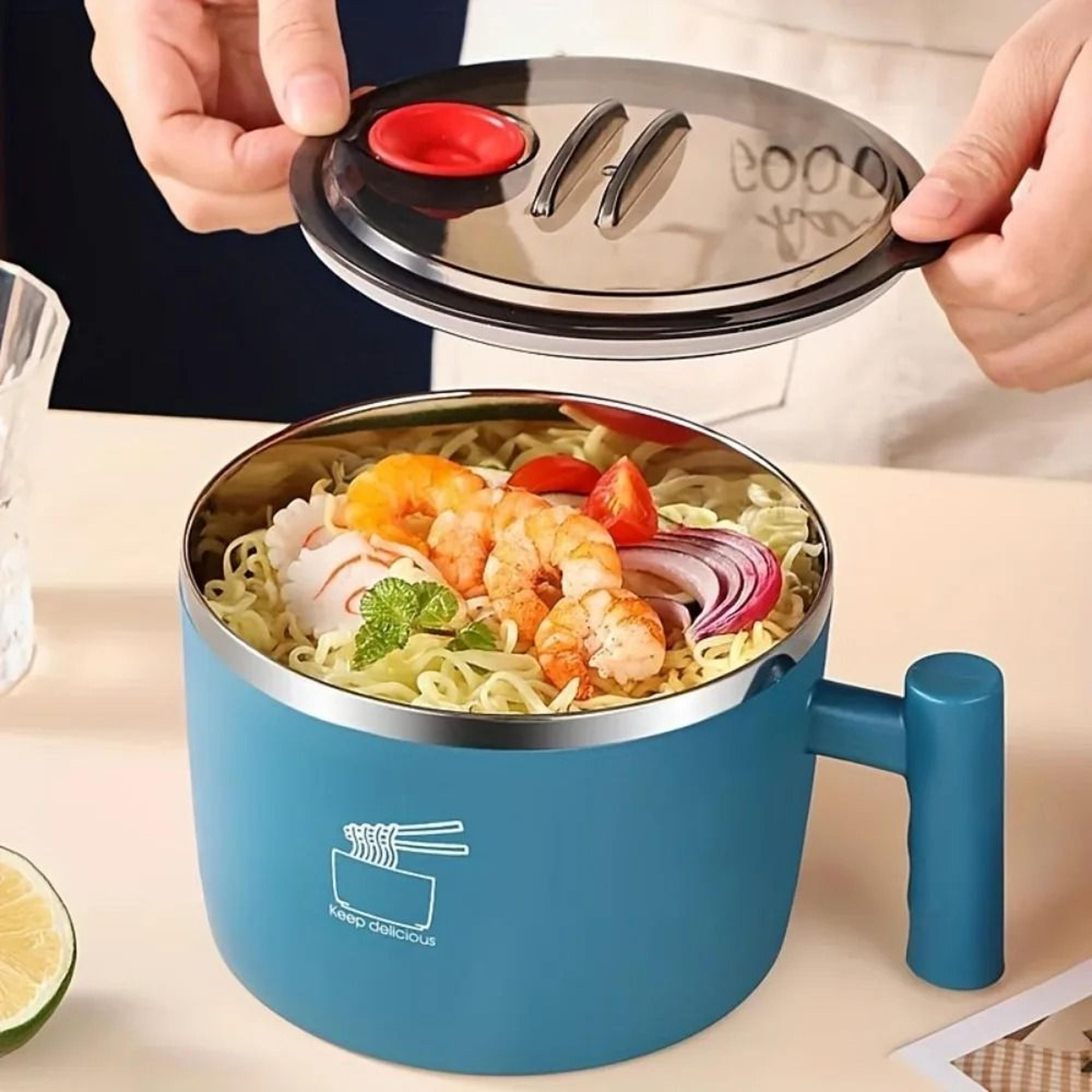 Insulated Stainless Steel Instant Noodle Bowl And Portable Sealed Lunch Box 3