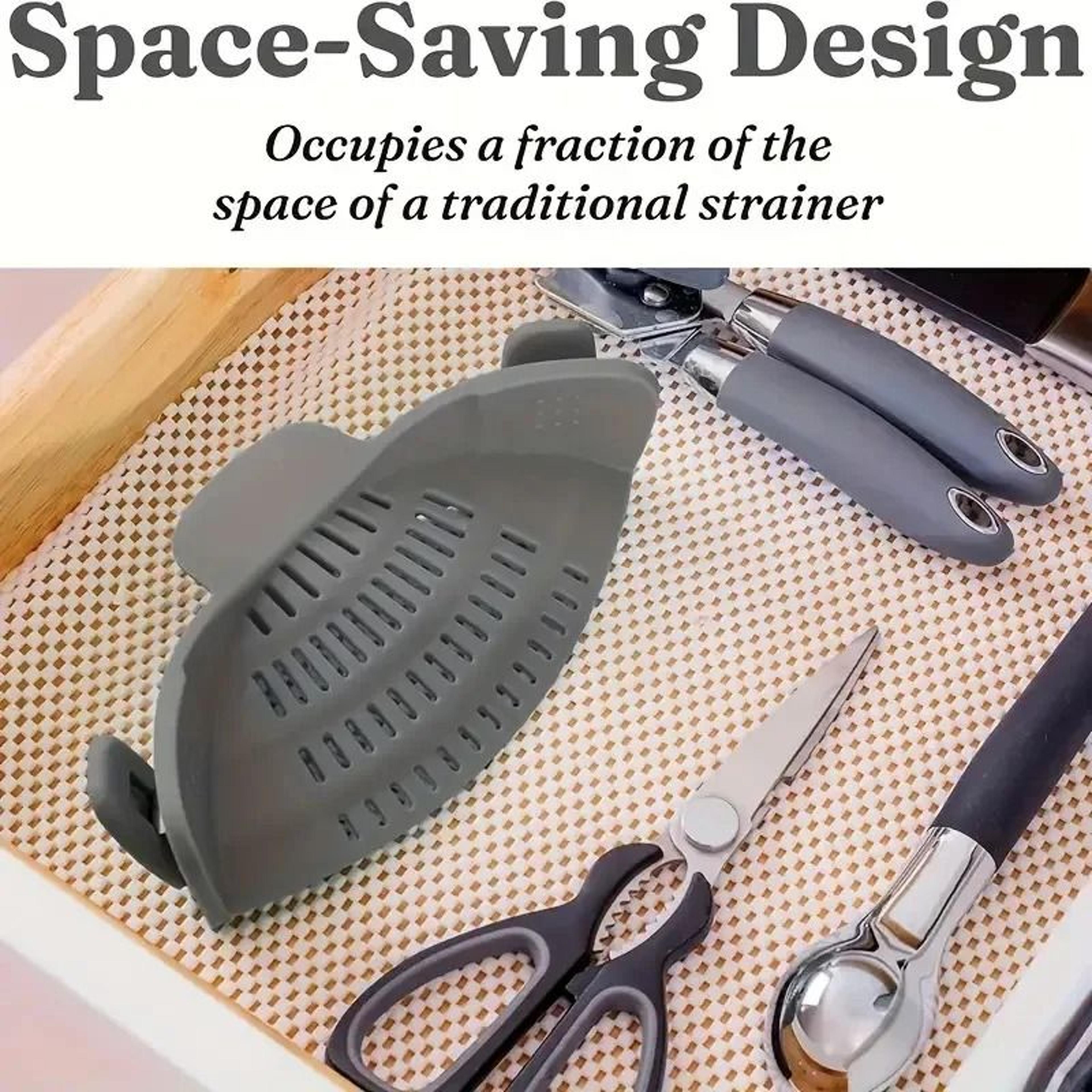 Universal Silicone ClipOn Pot Strainer And HandsFree Pasta Colander 6