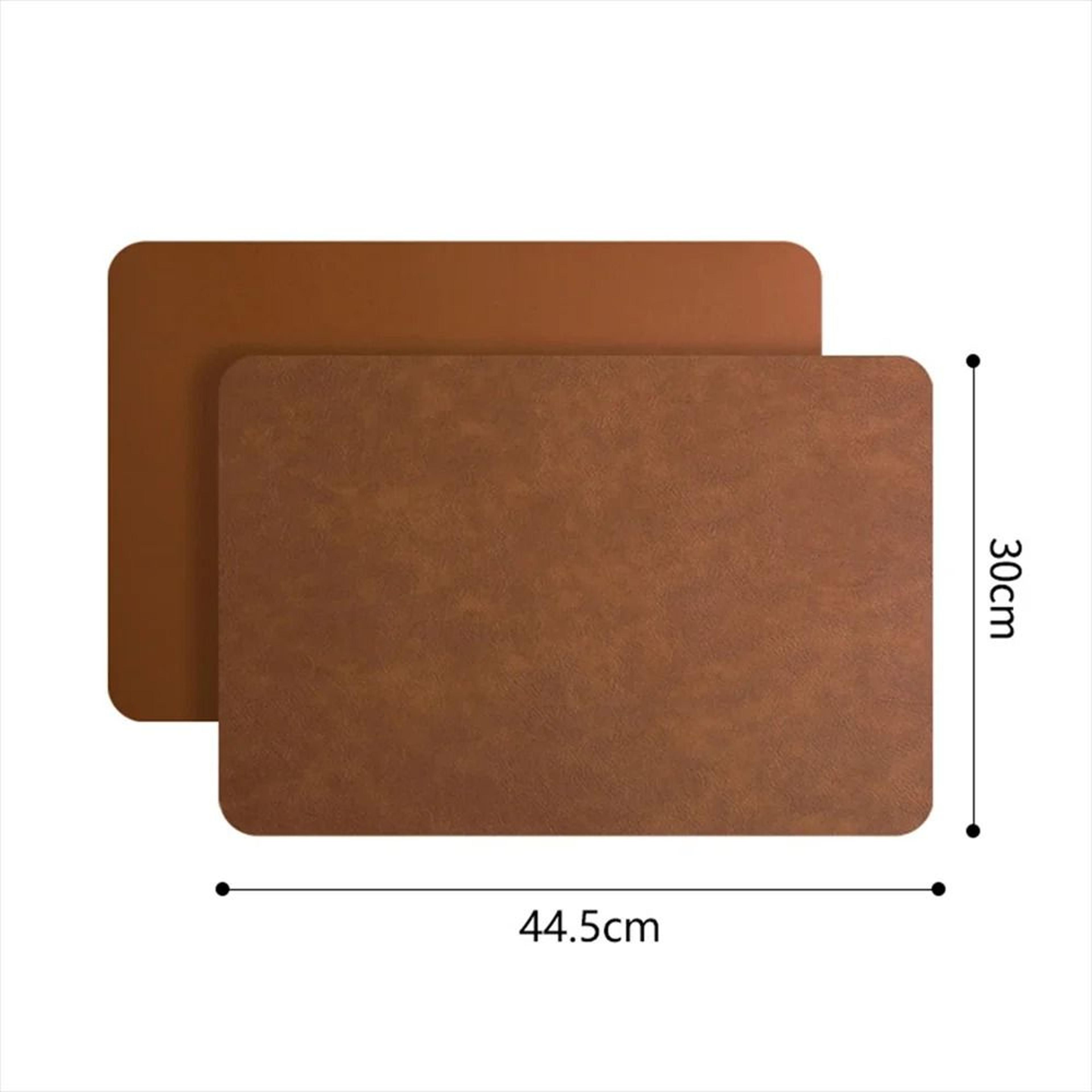 Professional Reversible PU Leather Waterproof Placemat And HeatInsulated Table Protector 2