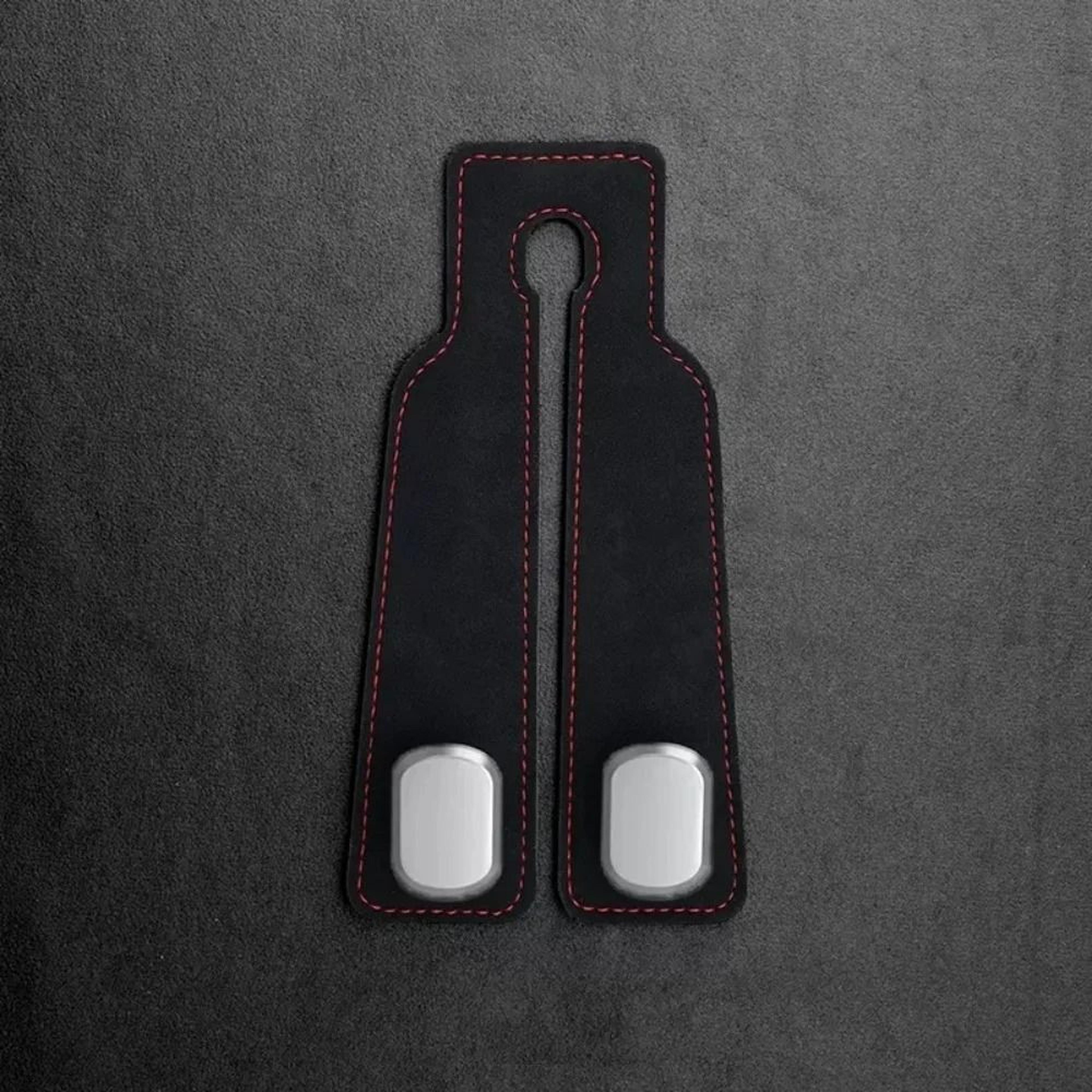 Universal Vegan Leather Car Headrest Hook And Luxury Interior Organizer 9
