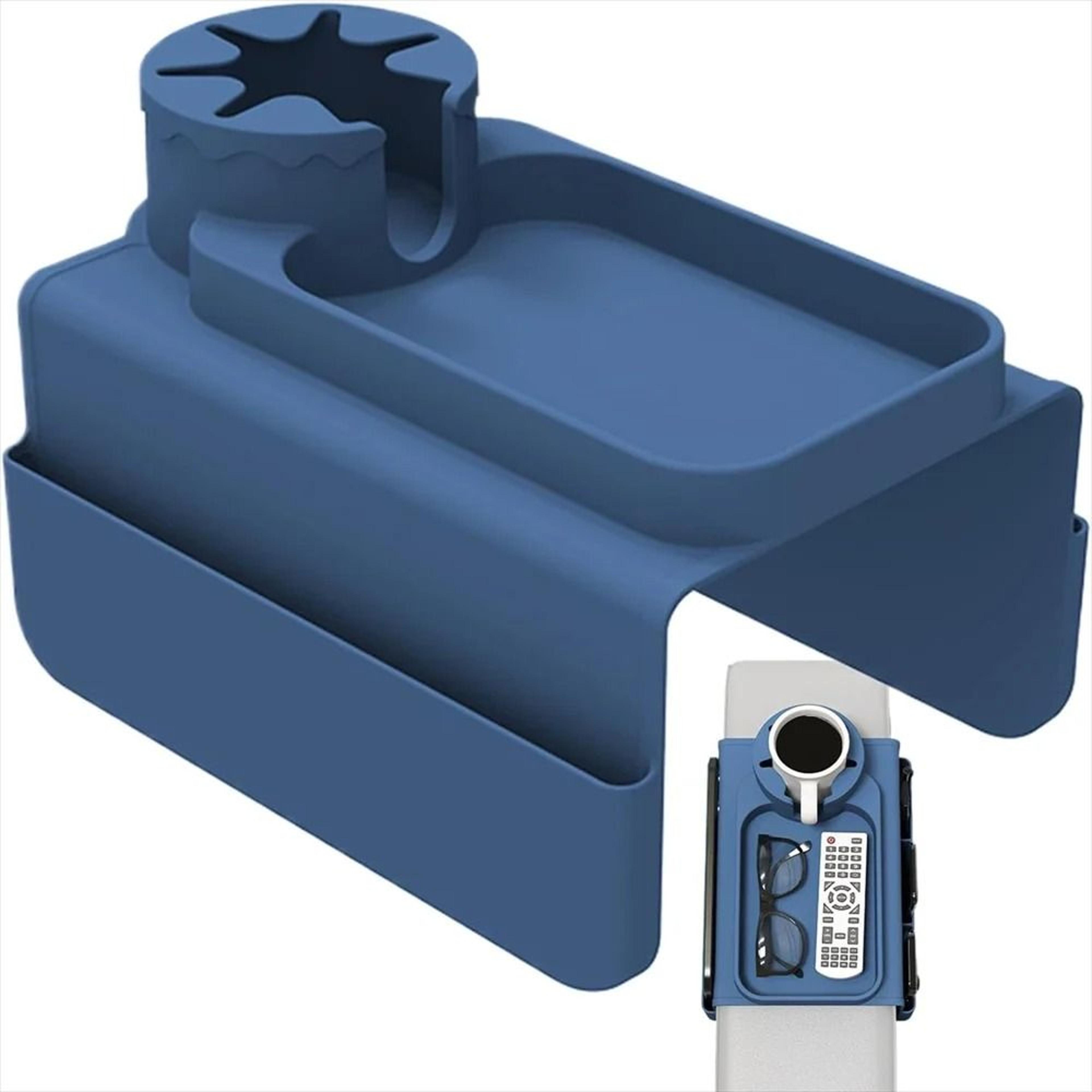 Professional SpillProof Silicone Sofa Armrest Cup Holder And Integrated Accessory Tray 0