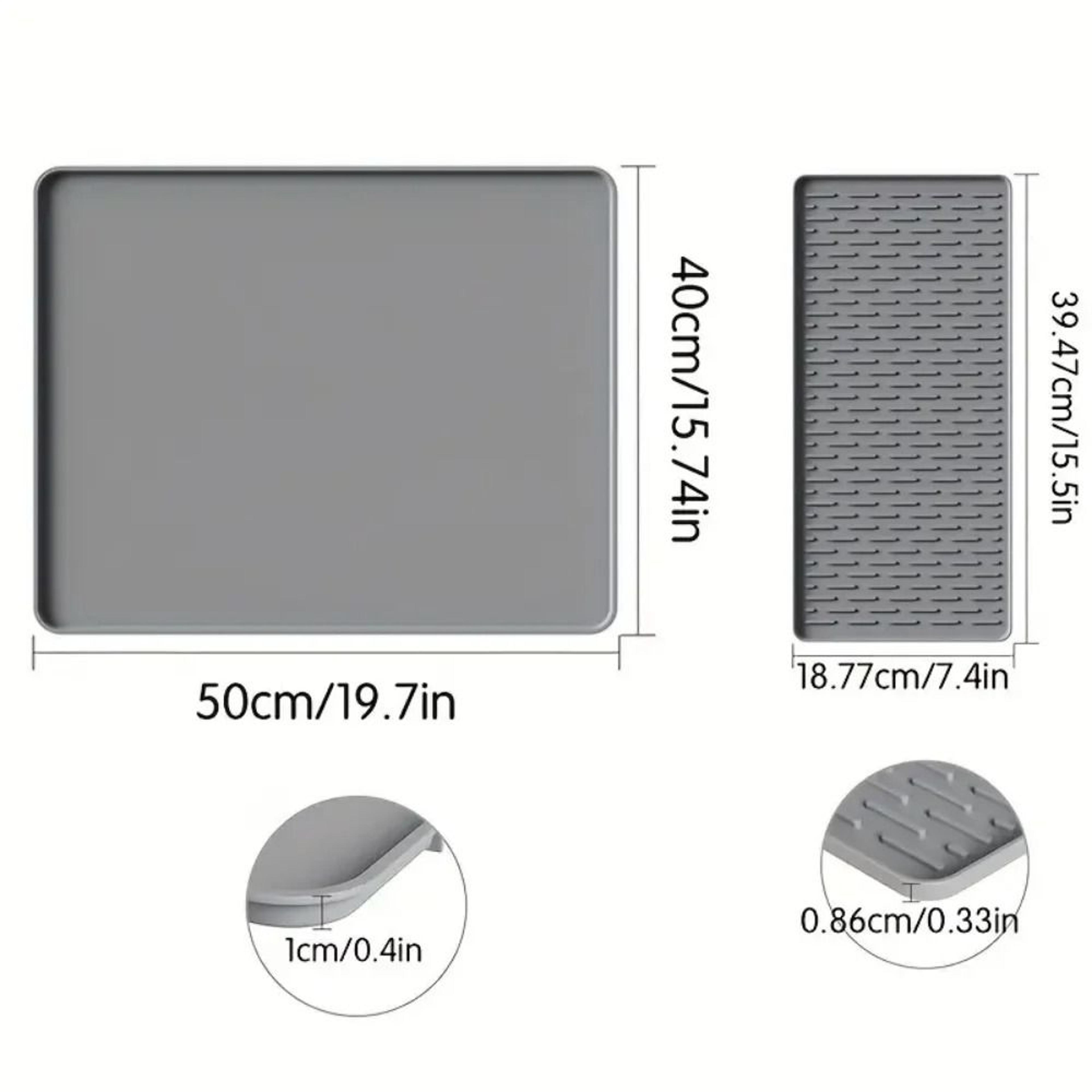 Professional HighGrip Silicone Coffee Station Mat With Raised Containment Edges 2