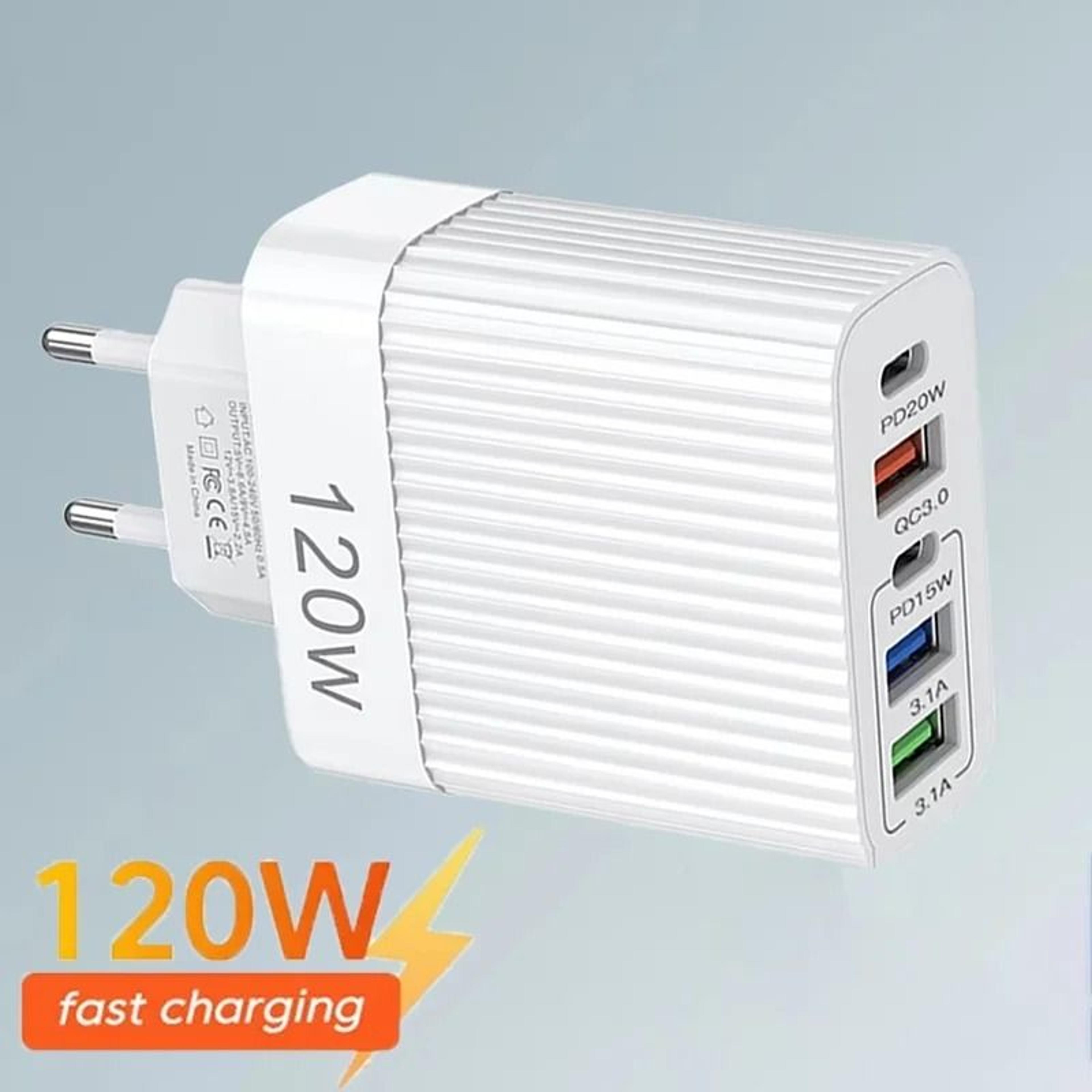 Professional High Power 120W 5 Port USB Fast Charger And Intelligent PD Type C Desktop Charging Sta 0