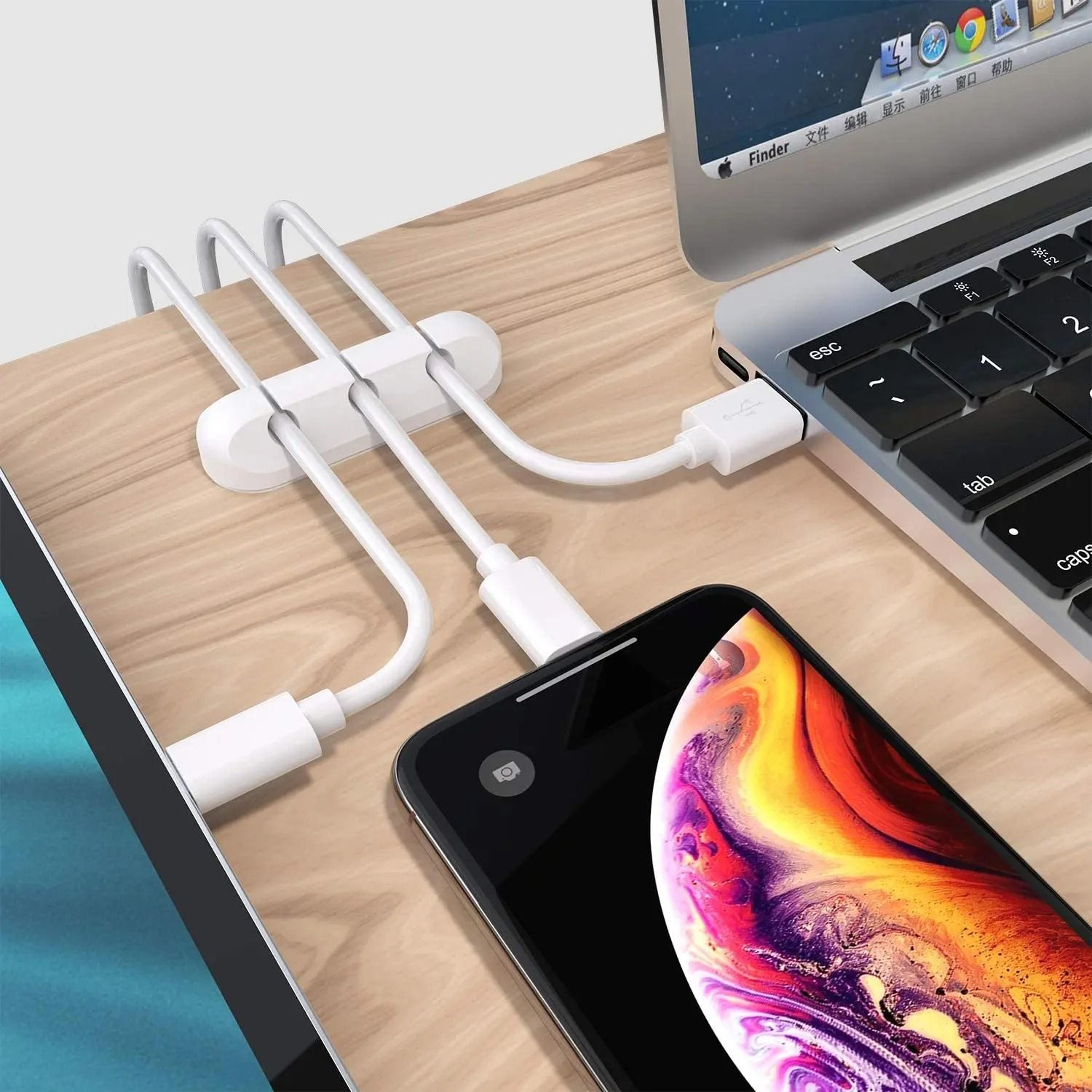 Professional High Bond Silicone Cable Clips And Self Adhesive Desktop Tidy Wire Organizer 3