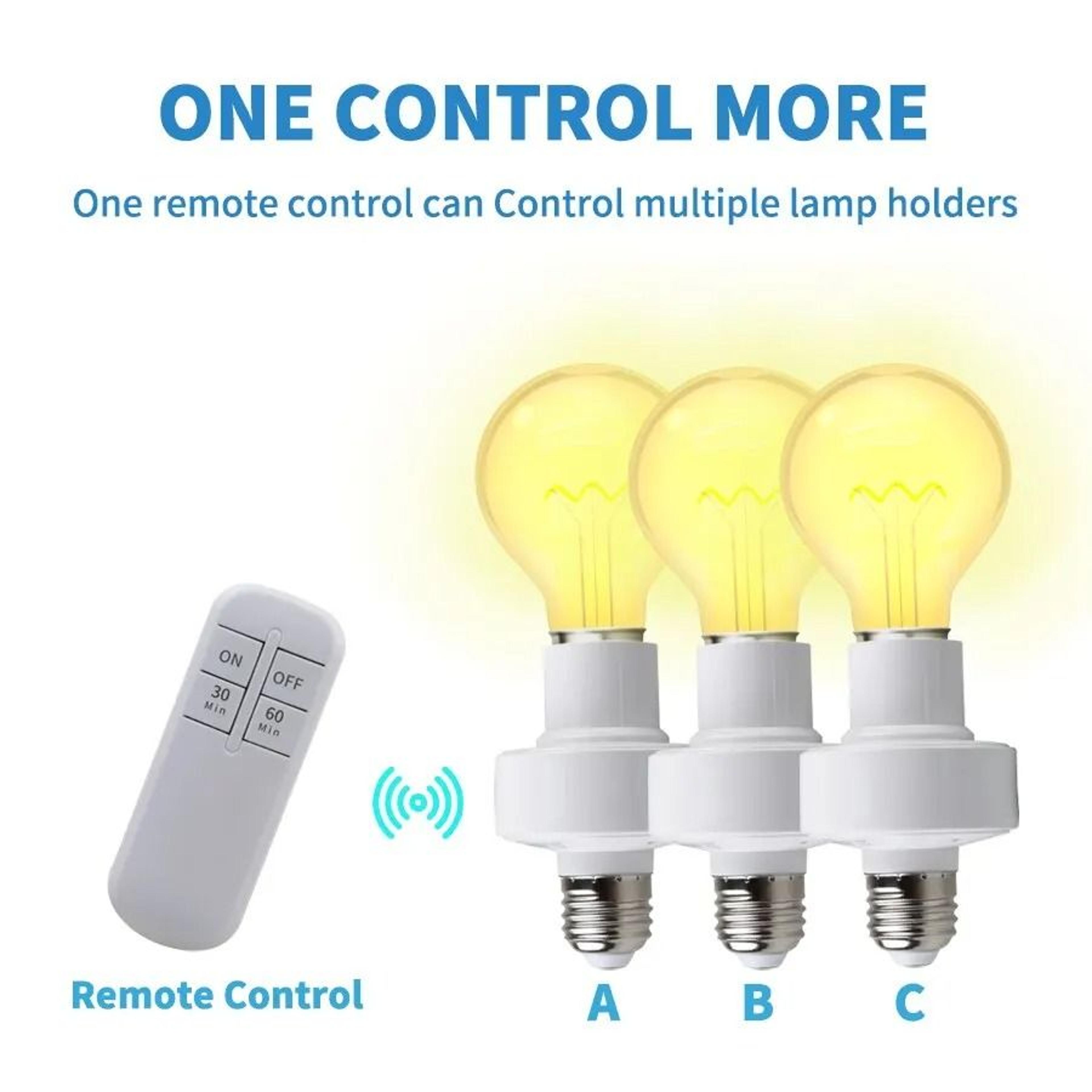 Professional High Performance E27 Smart Timer Lamp Holder And Wireless Remote Control Lighting Syst 2