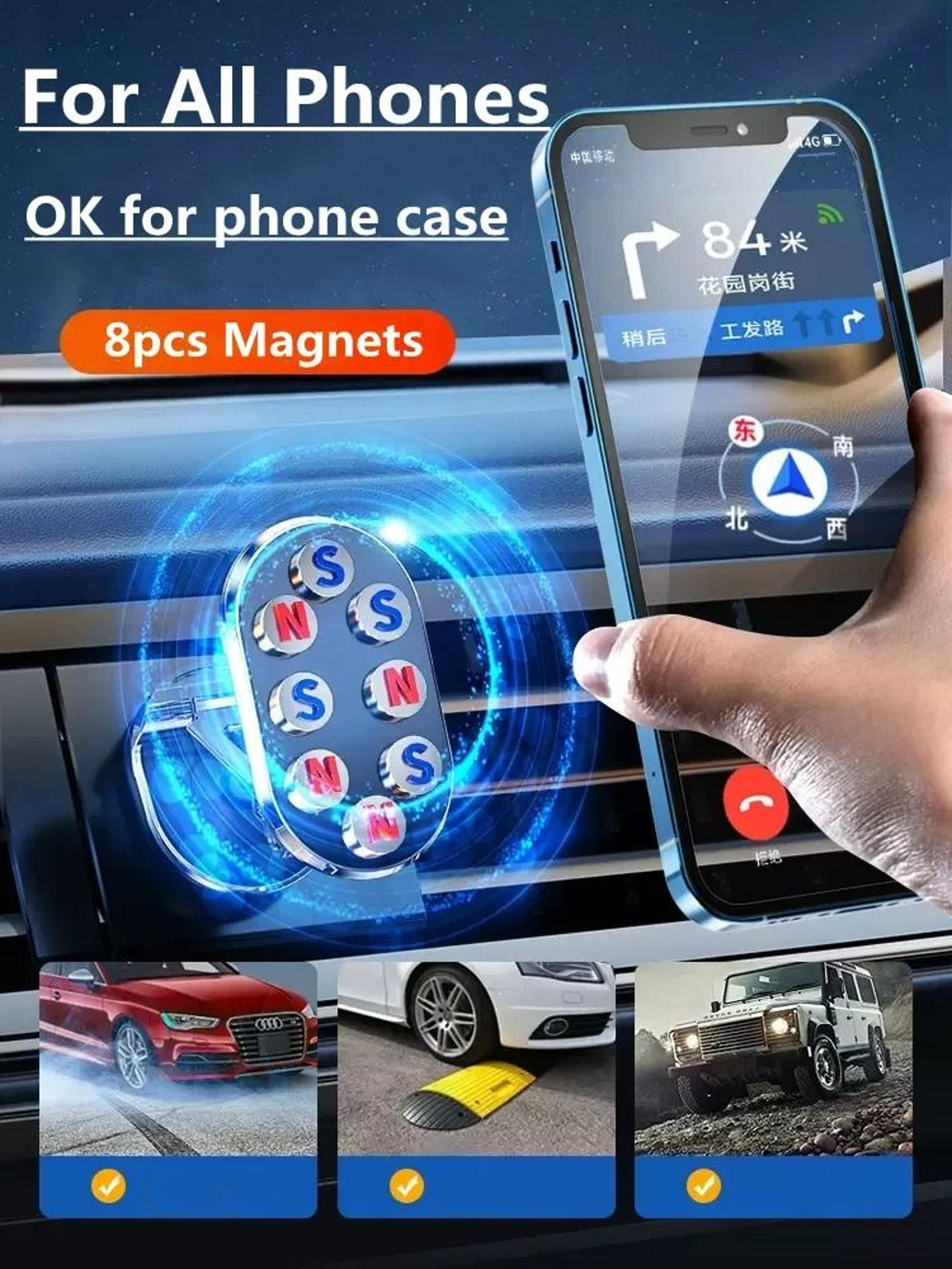 High Stability 1080 Degree Rotatable Magnetic Car Phone Holder And Foldable GPS Support Bracket 2