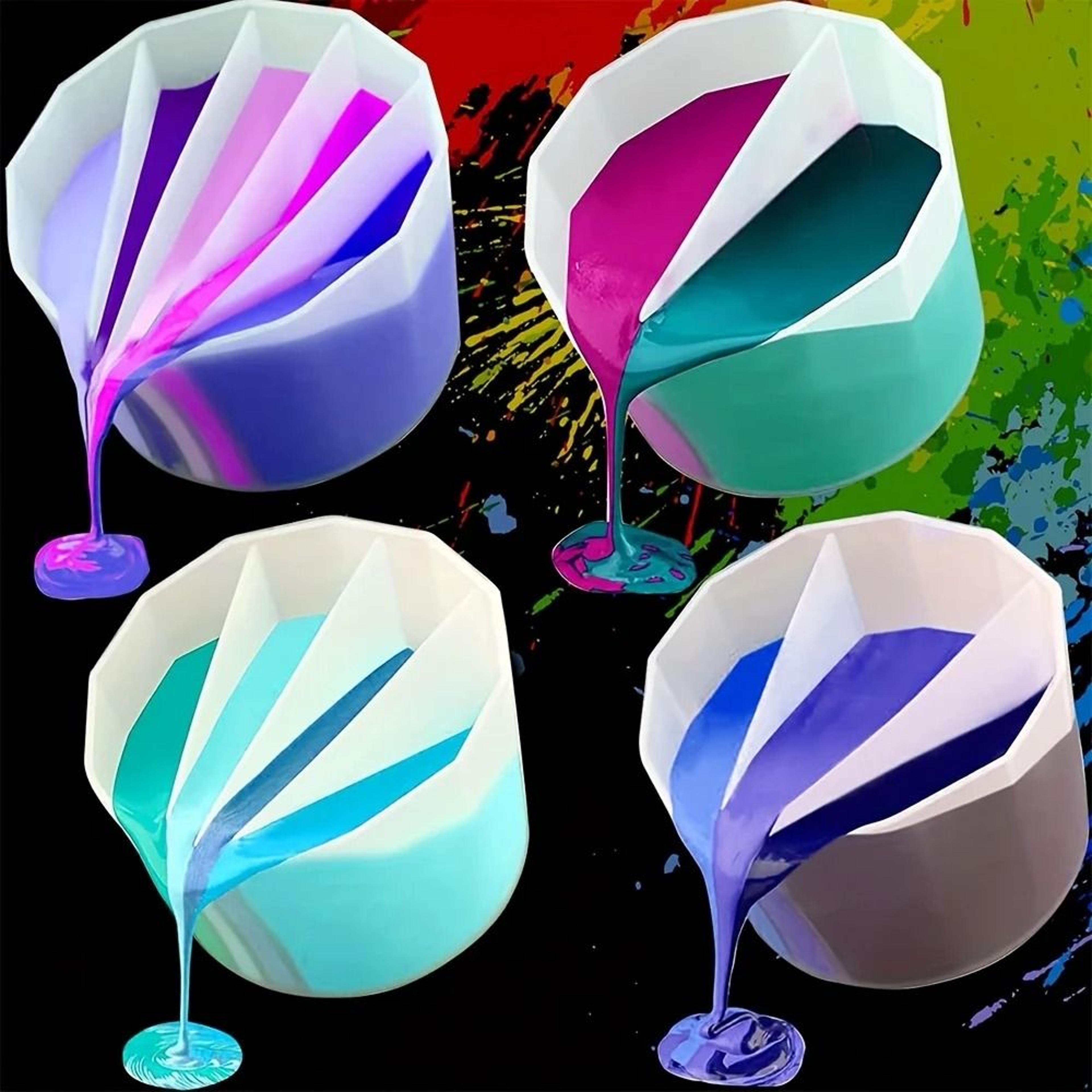 High Flexibility Silicone Split Cup For Fluid Art And Multi Channel Paint Pouring 0