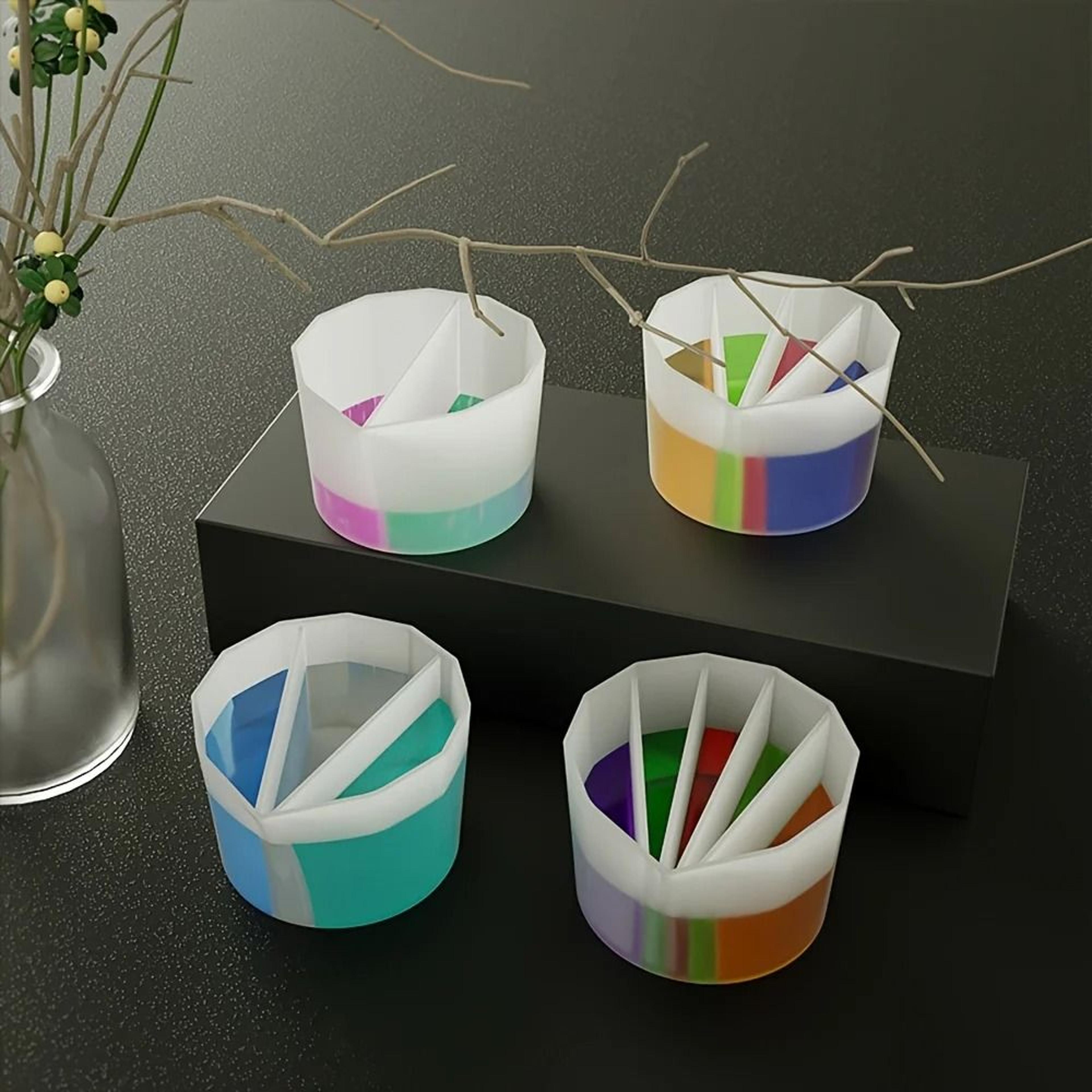 High Flexibility Silicone Split Cup For Fluid Art And Multi Channel Paint Pouring 1