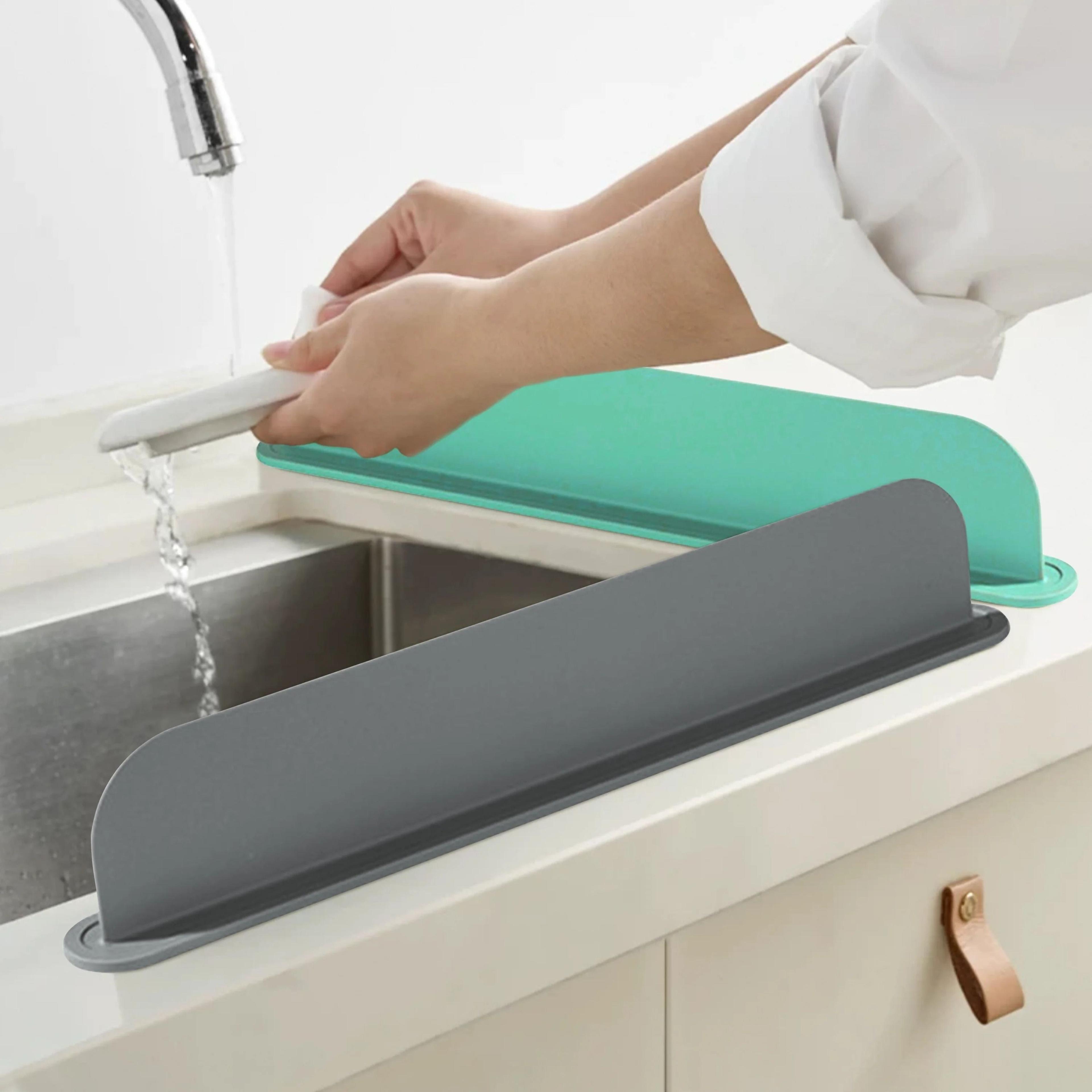 High Elasticity Silicone Kitchen Sink Splash Guard And Water Partition Barrier 3