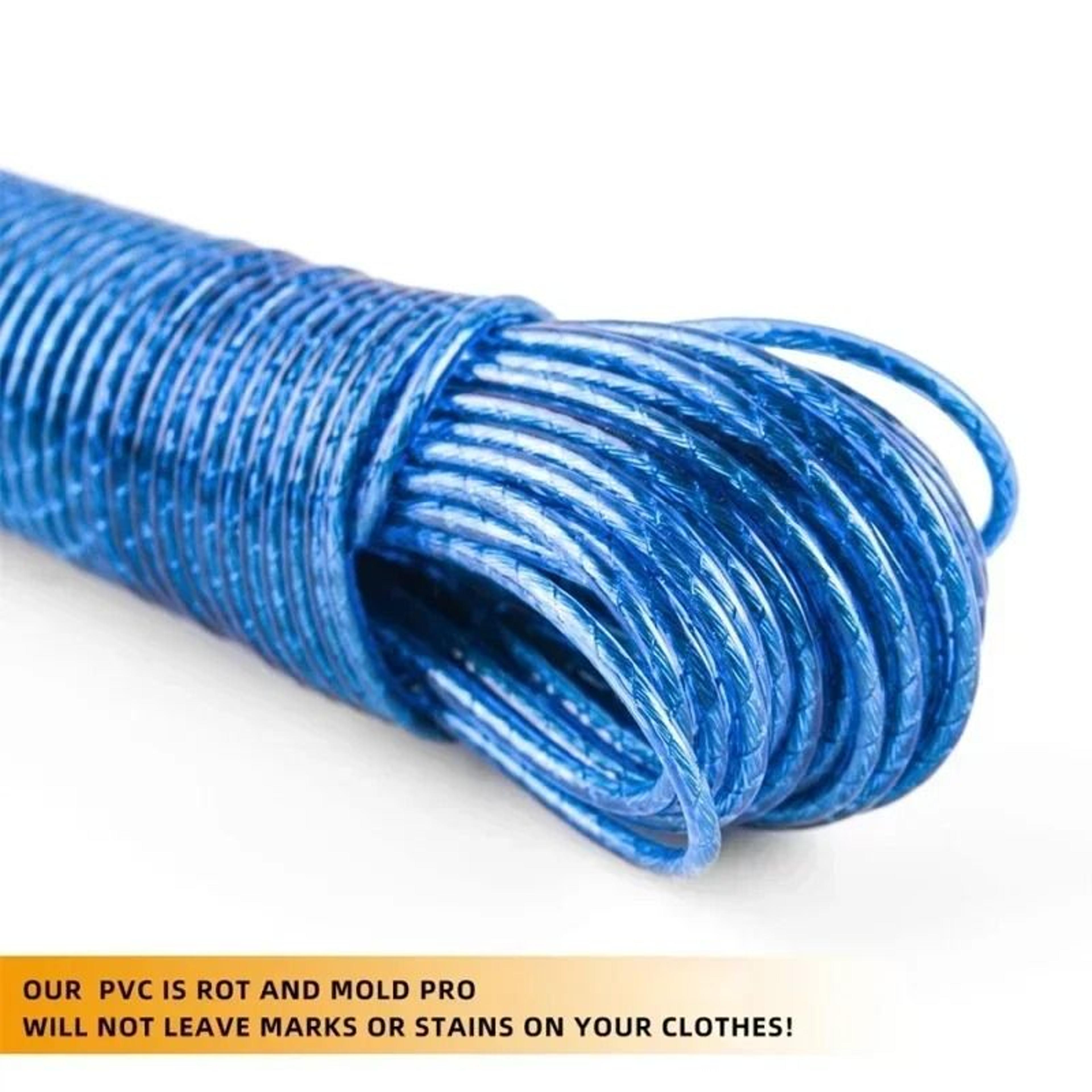 High Tensile Steel Core Clothing Drying Rope And 20 Meter Weatherproof PVC Garden Washing Line 1