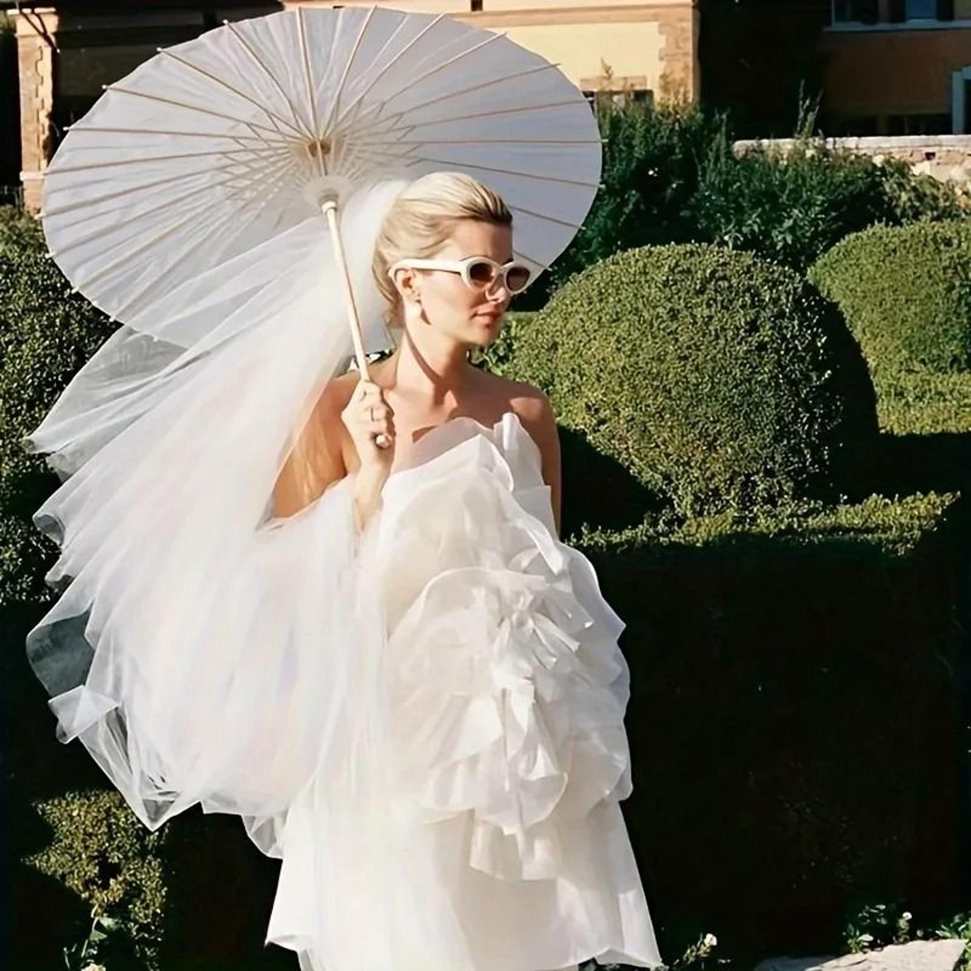 White Paper Umbrella And Handmade Traditional Chinese Bridal Sunshade Hardware 5
