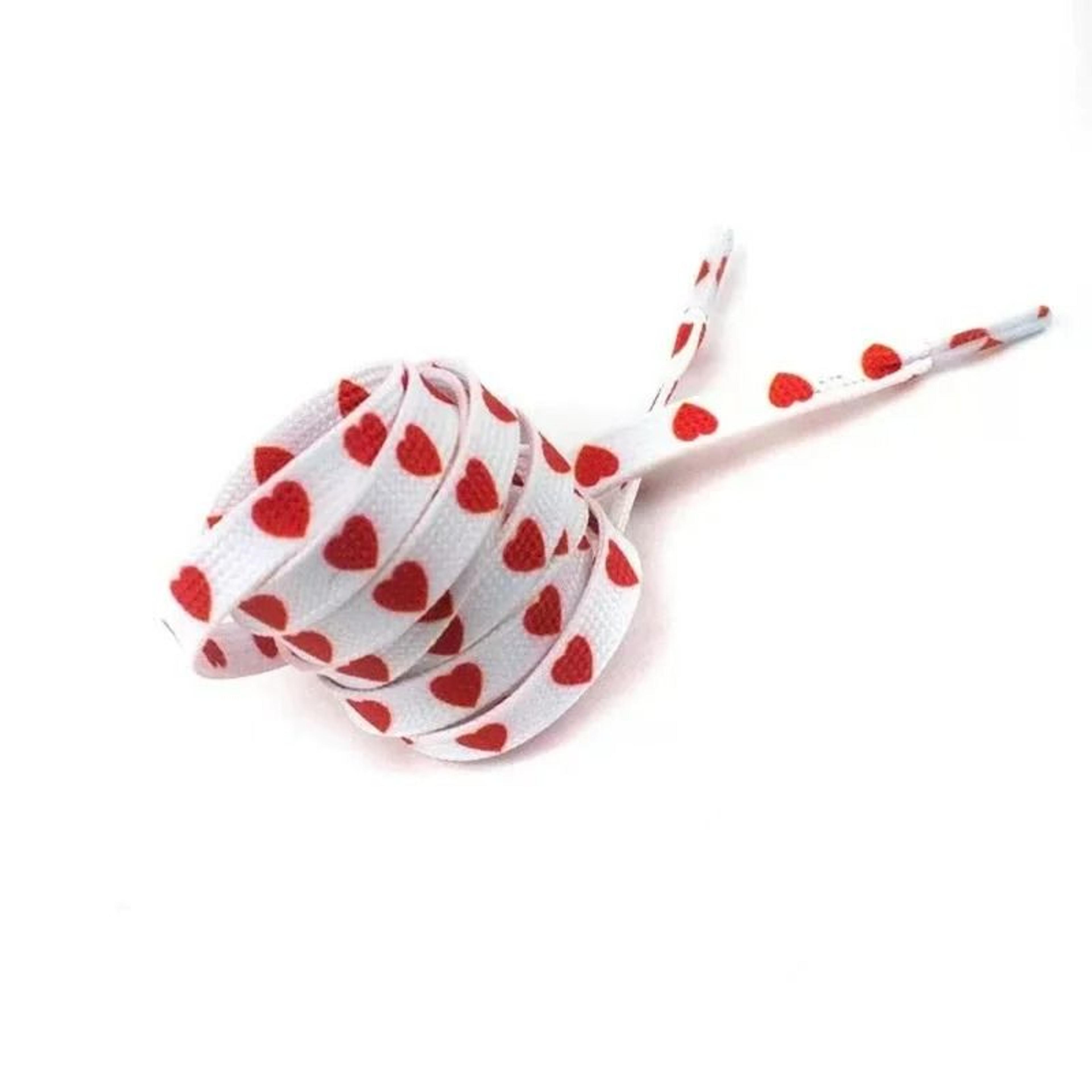 Fashionable Red Heart Flat Shoelaces For Sneakers 5